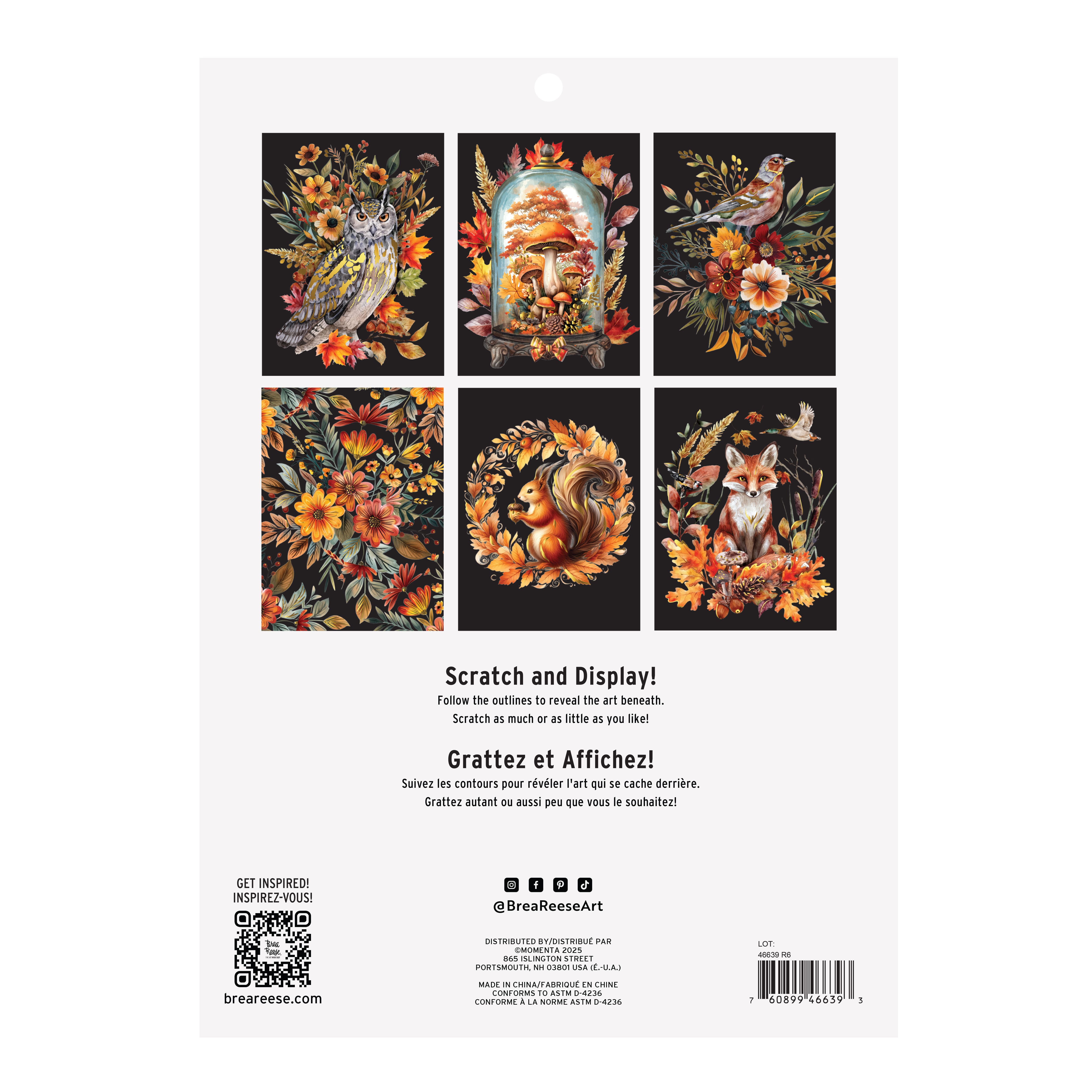 Brea Reese™ 9" x 12" Autumn Equinox Scratch Art Paper Pad