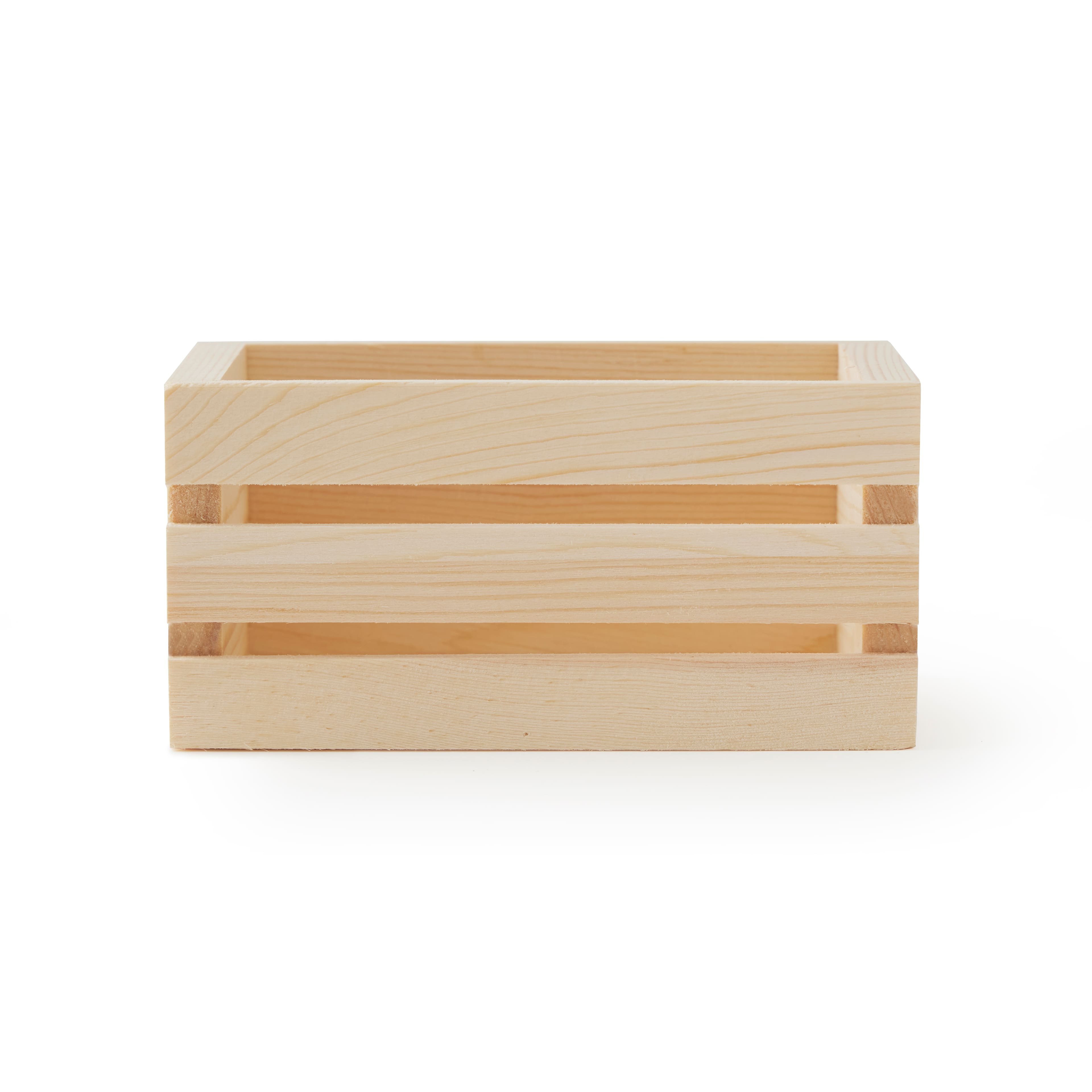 24 Pack: Mini Wood Crate by Make Market®