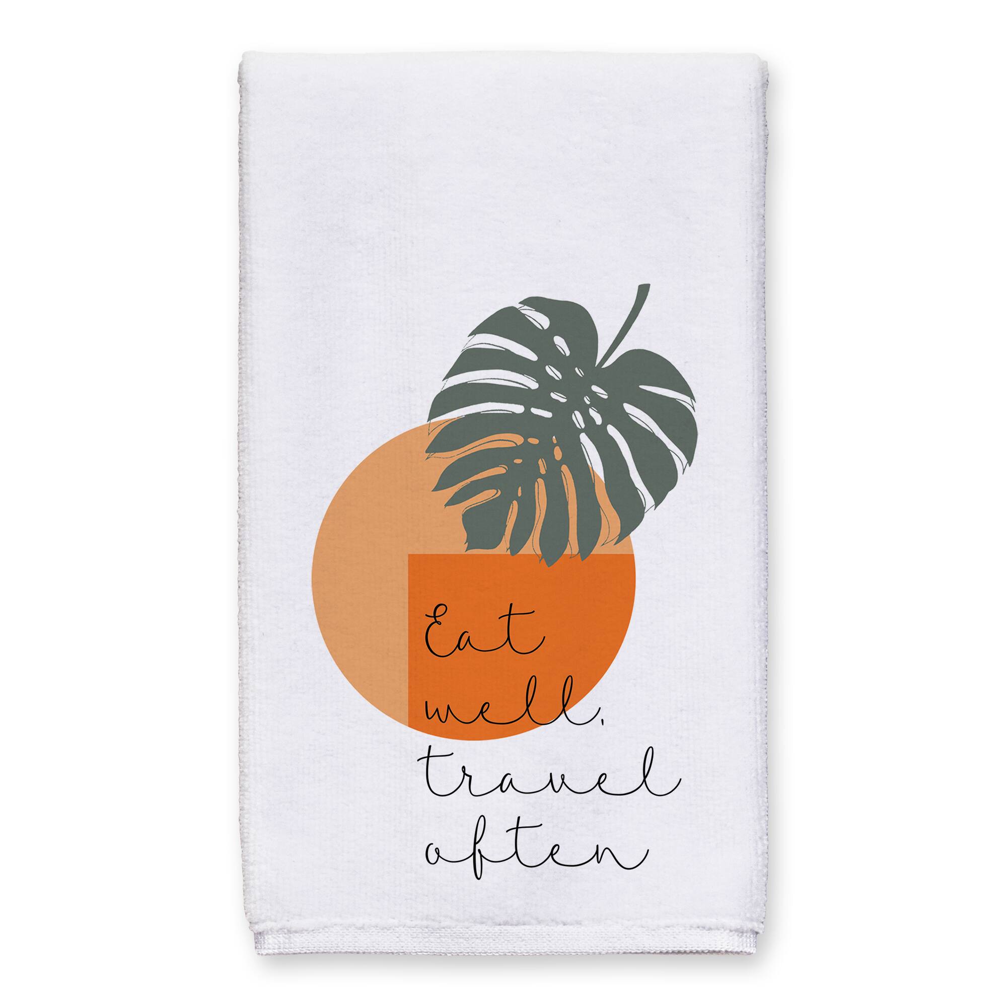 Eat Well Travel Often 16" x 25" Tea Towel Set of 2
