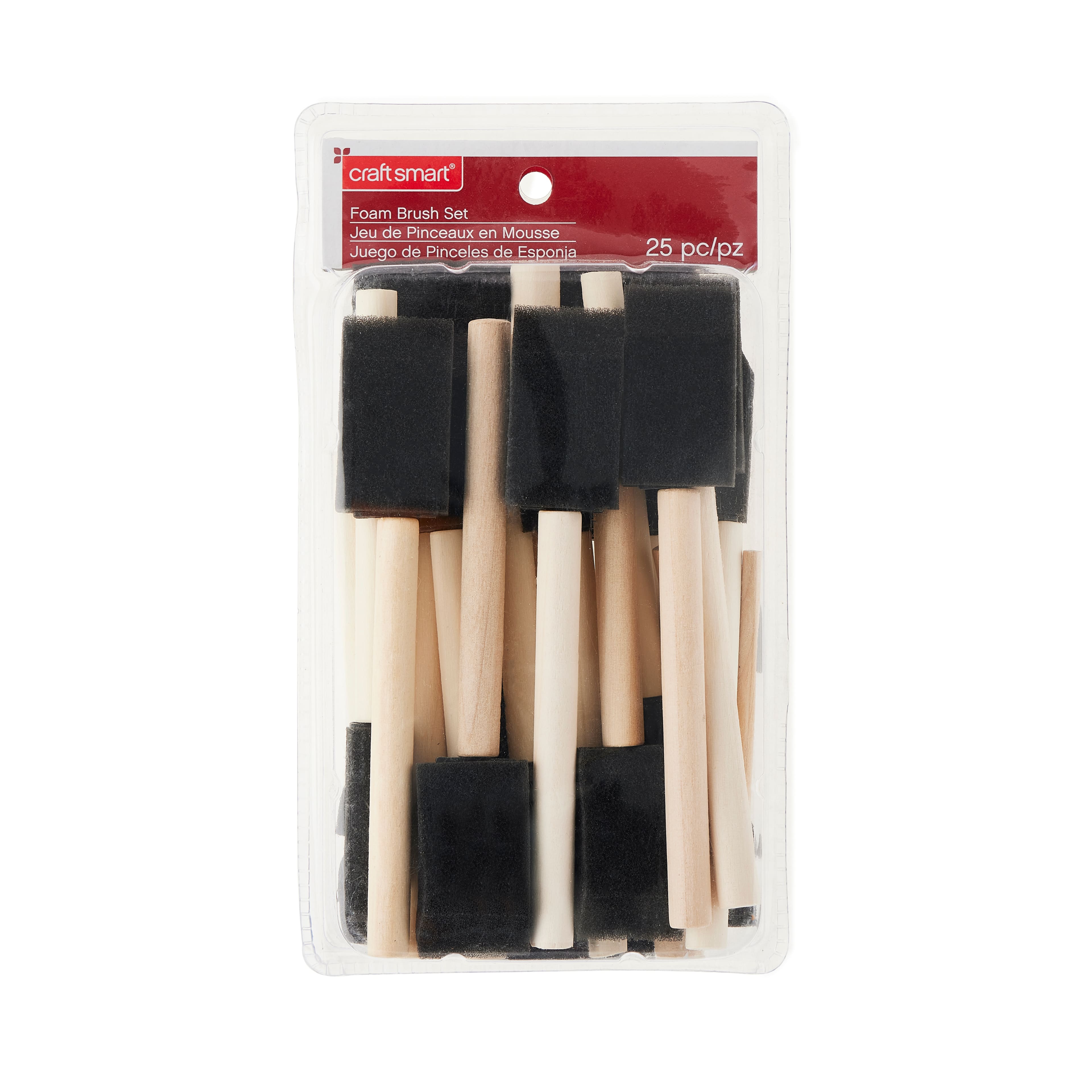 12 Packs: 25 ct. (300 total) Foam Brush Variety Set by Craft Smart&#xAE;
