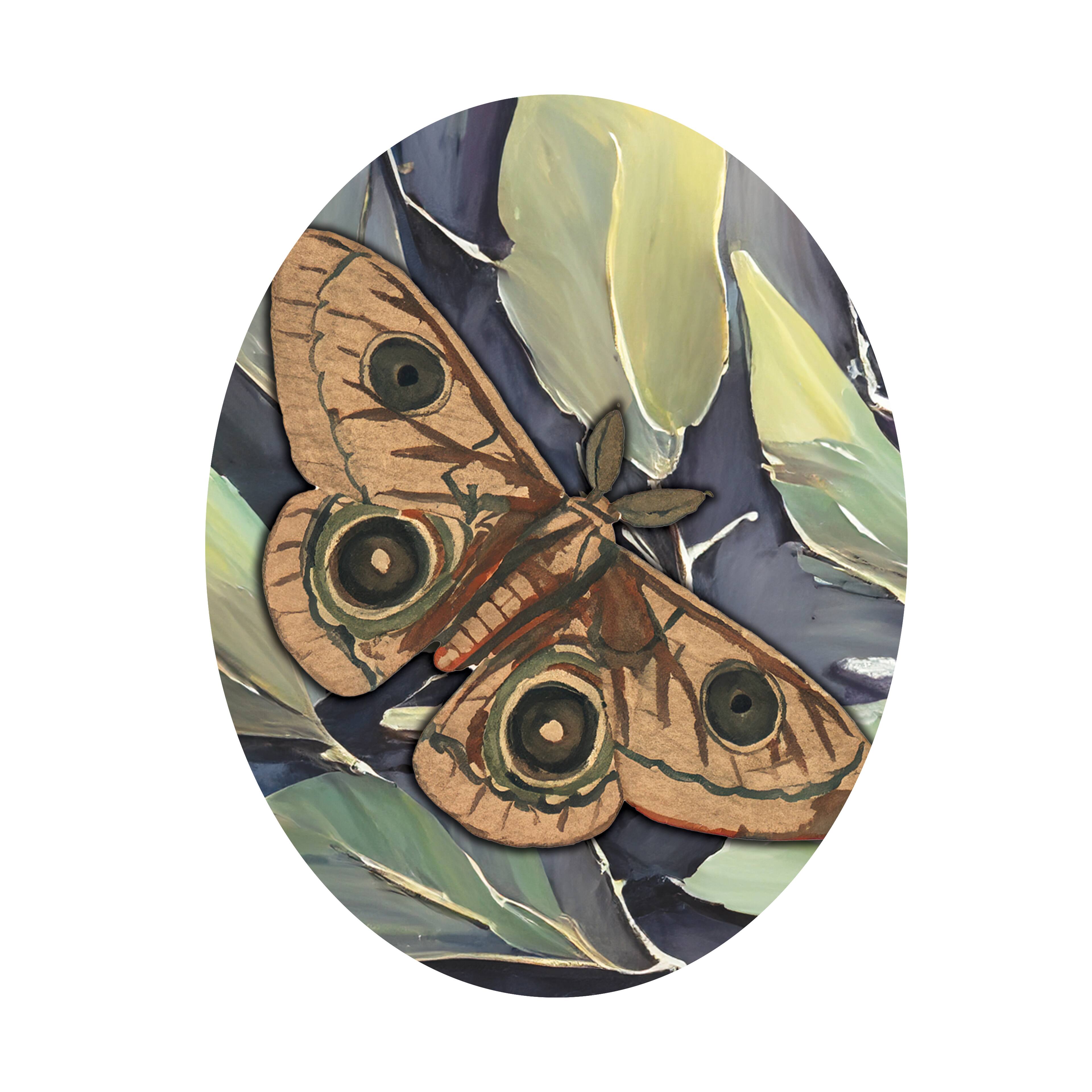 7&#x22; x 9&#x22; Raven &#x26; Moth Oval Canvas Painting Kit by Craft Smart&#xAE;