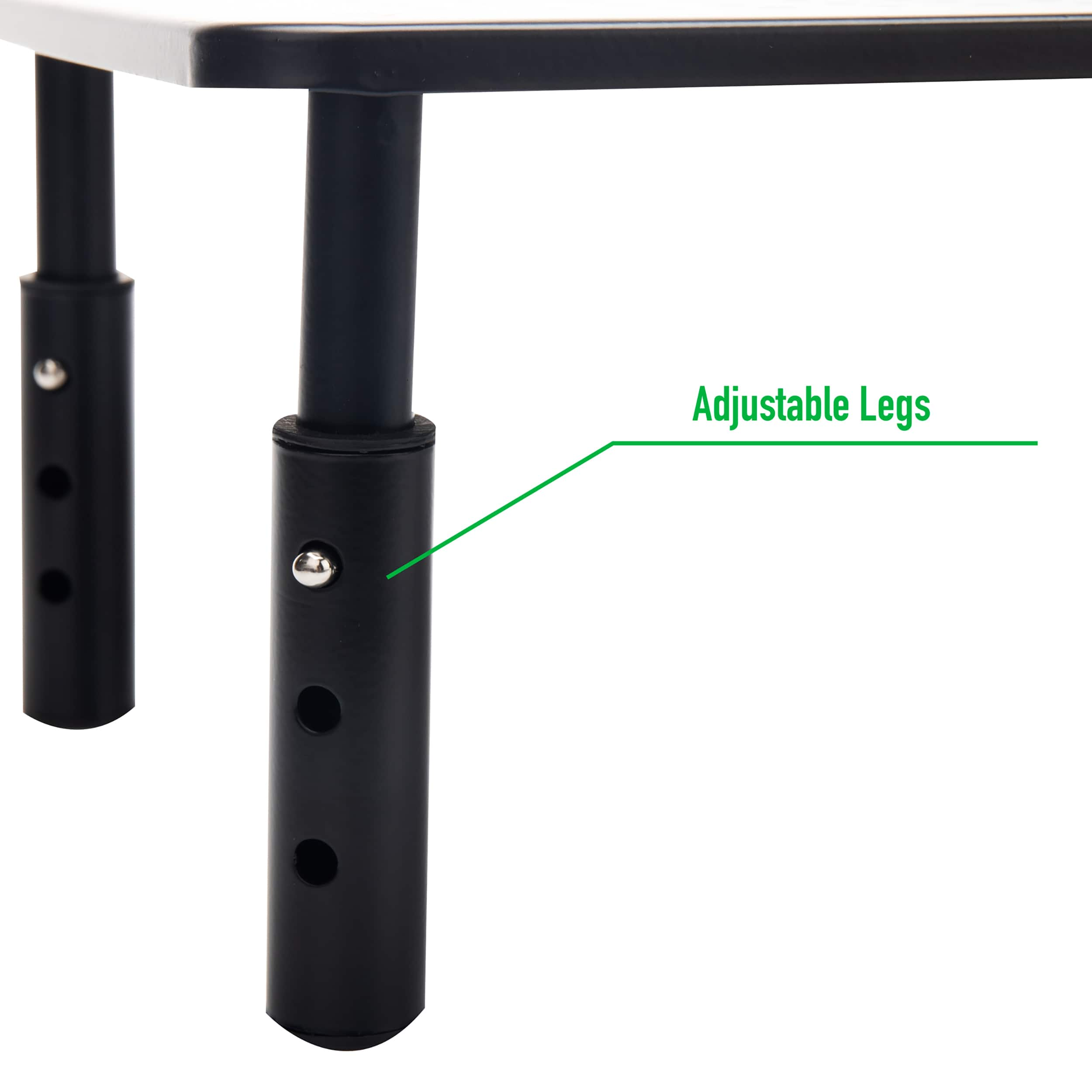 Mind Reader Black Adjustable Monitor Stand with Ventilated Metal Platform, 2ct.