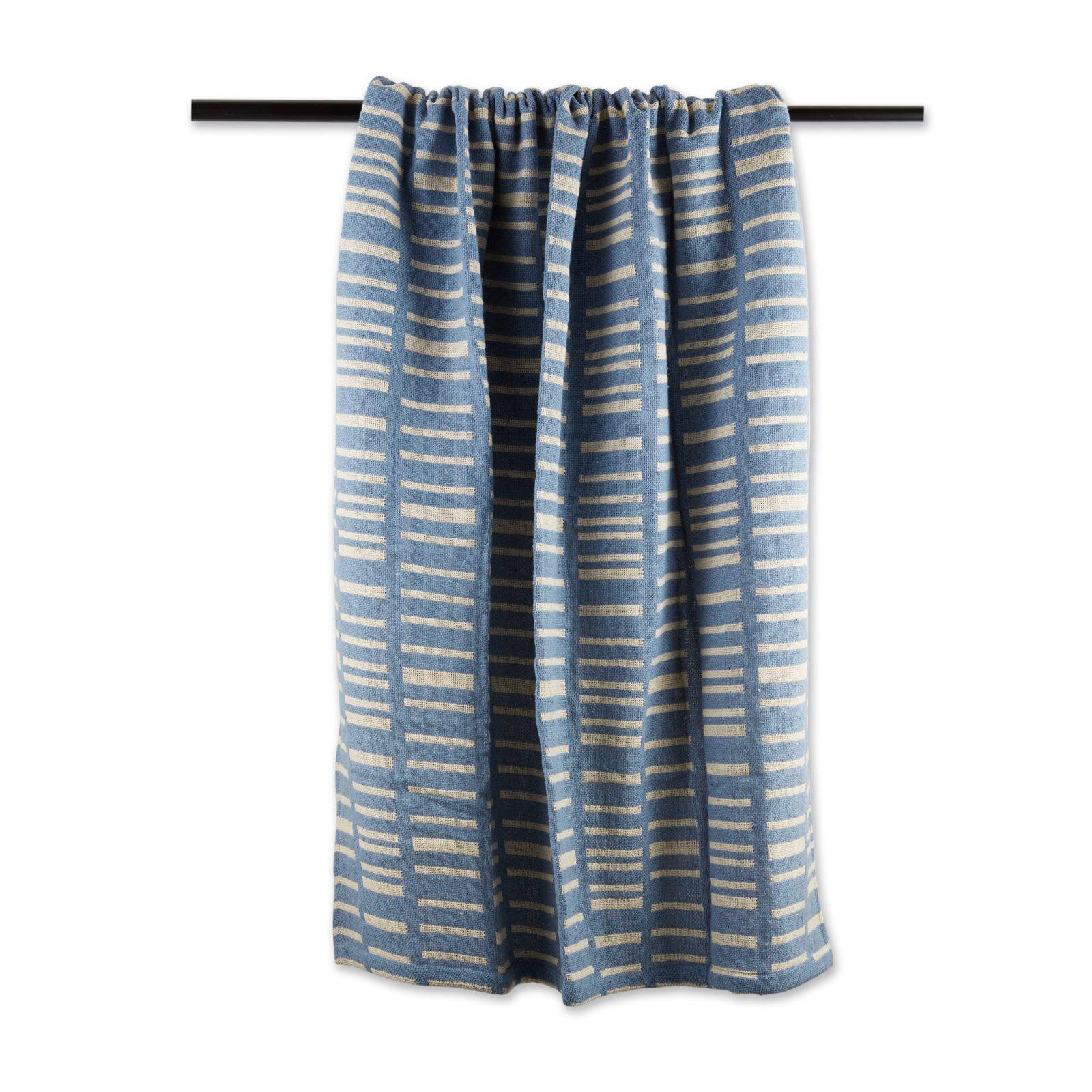 DII® Stonewash Blue Urban Jacquard Throw