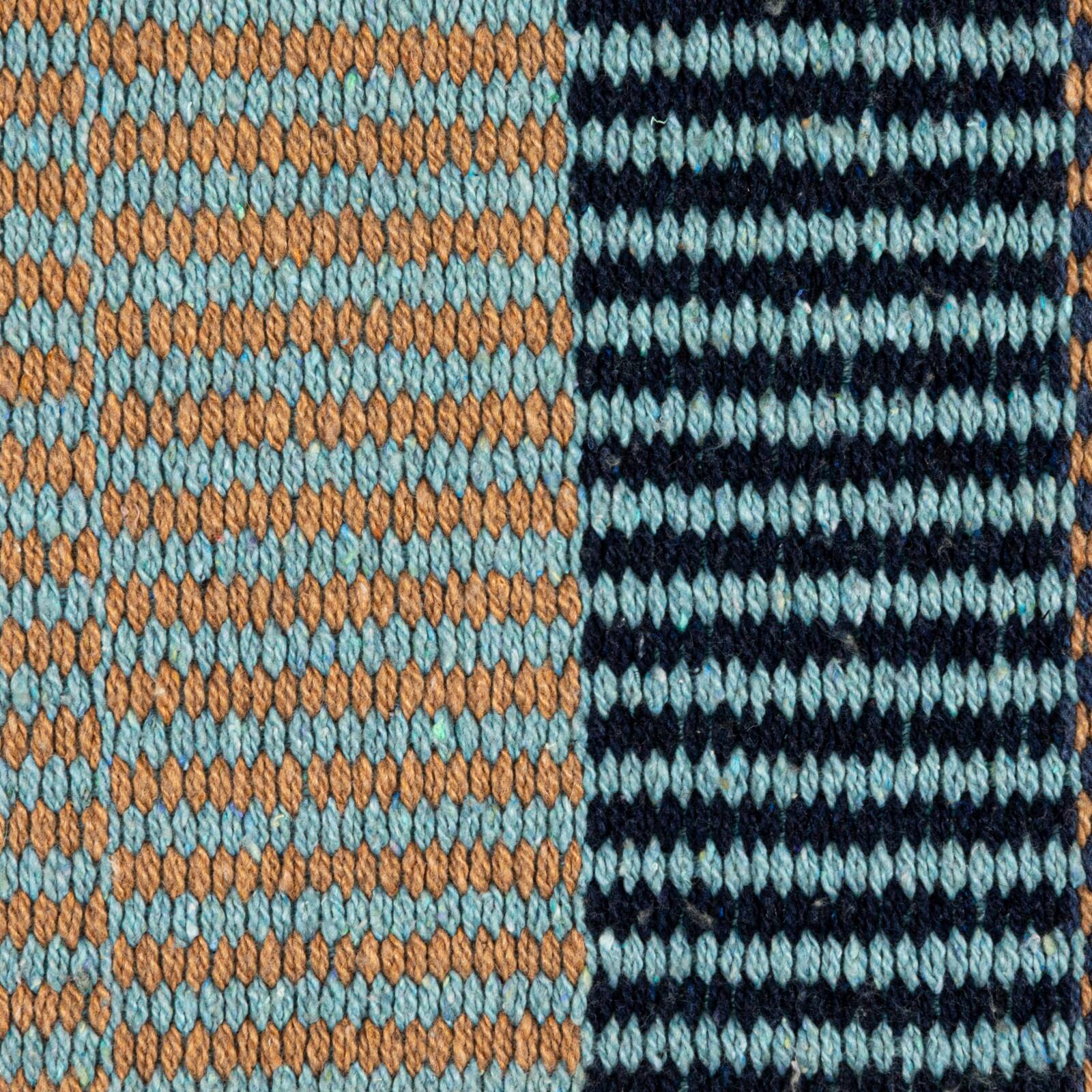 Hello Honey&#xAE; Blue &#x26; Cream Striped Cotton Blend Throw with Fringe