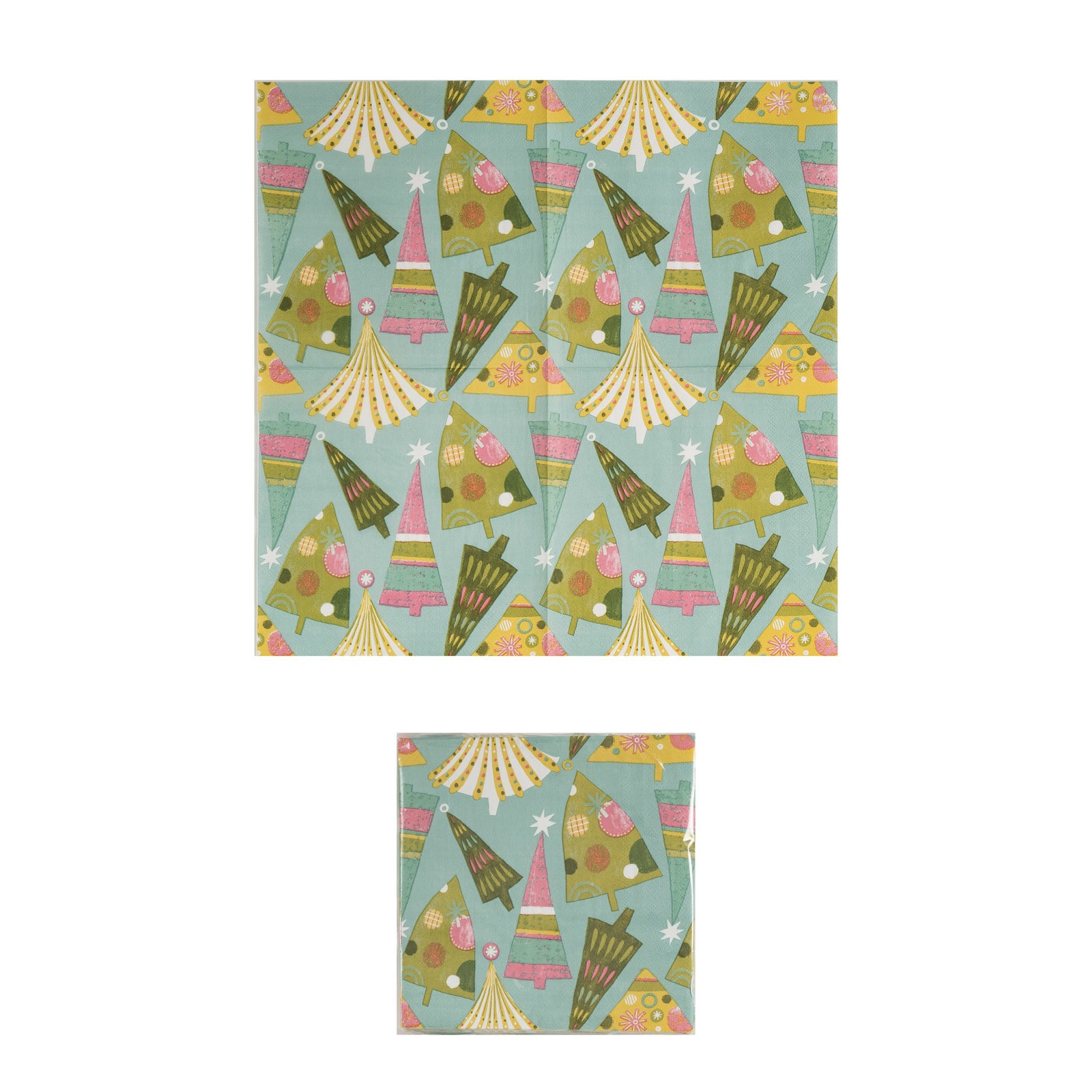 Hello Honey&#xAE; 6.5&#x22; Festive Christmas Tree Square Paper Napkins, 50ct.