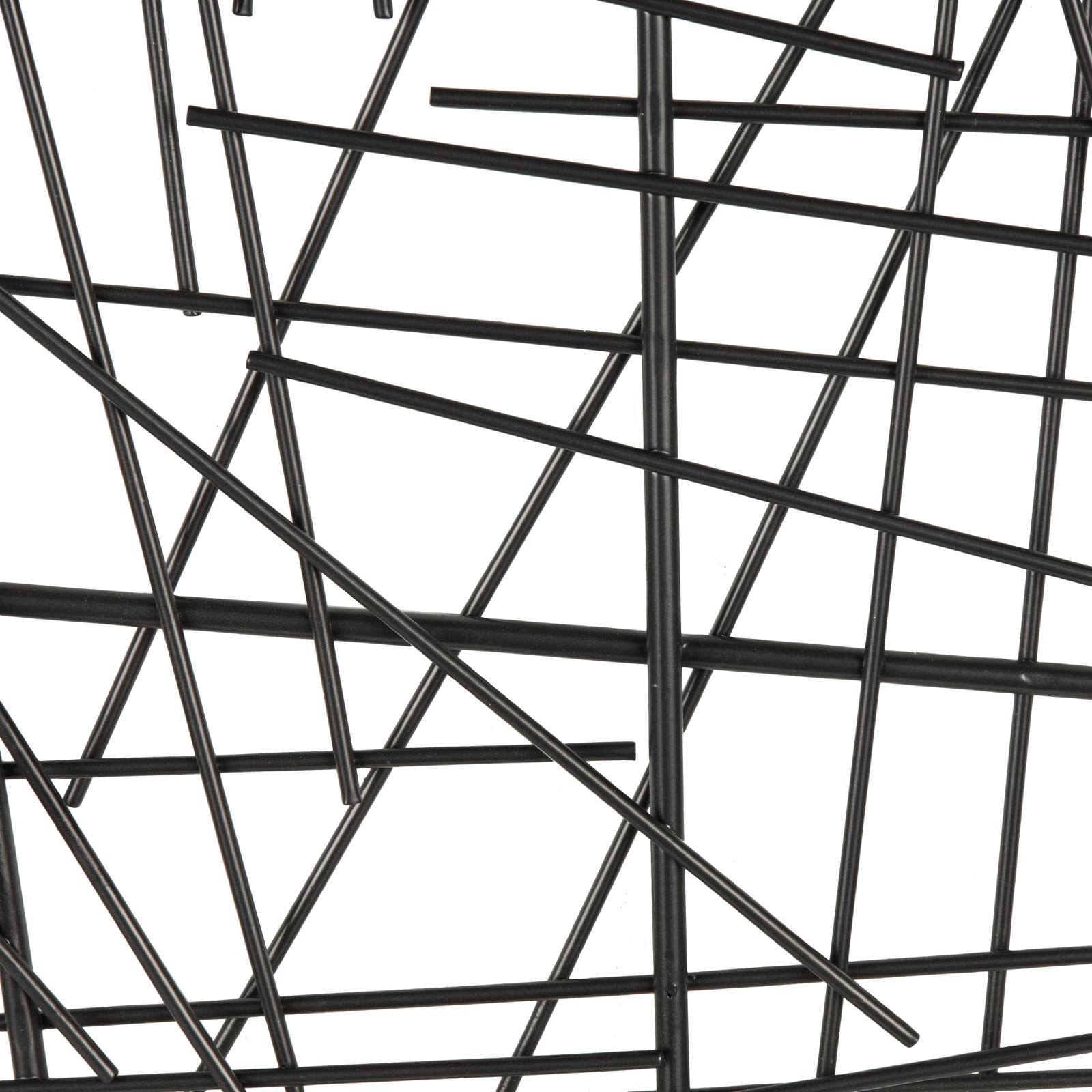 20" X 20" Black Metal Abstract Overlapping Sticks Home Wall Décor