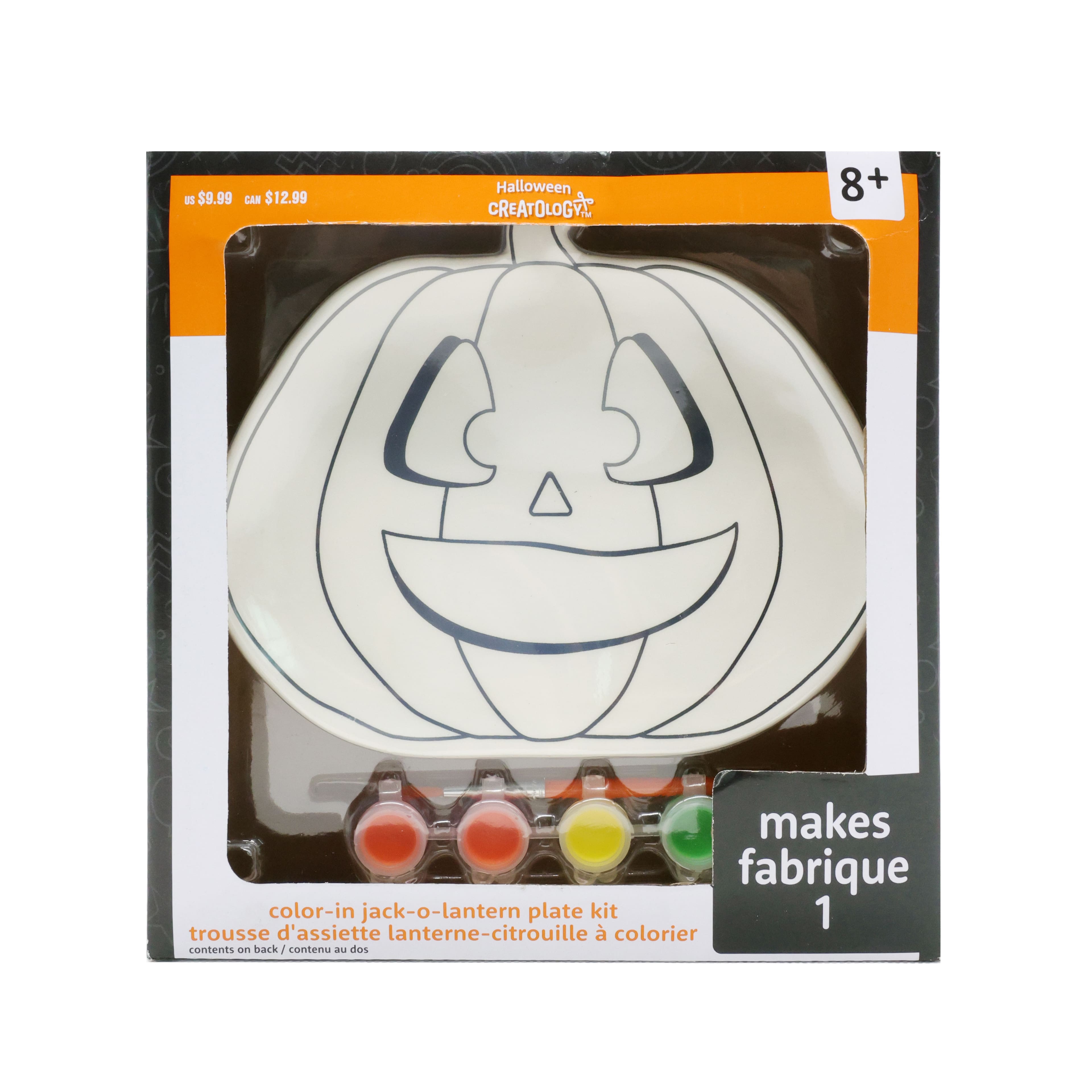 Jack-o&#x27;-Lantern Color-In Plate Kit by Creatology&#x2122;