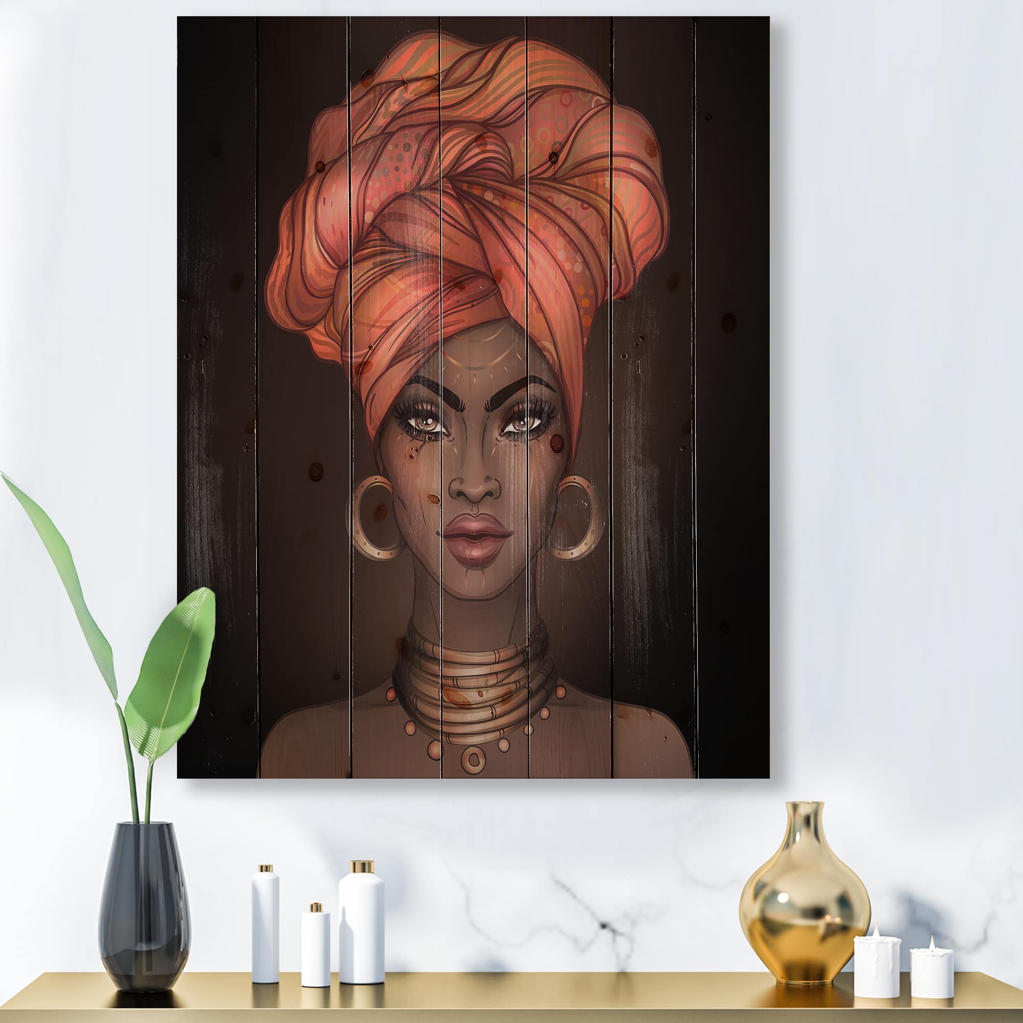 Designart - African American Woman with Turban V