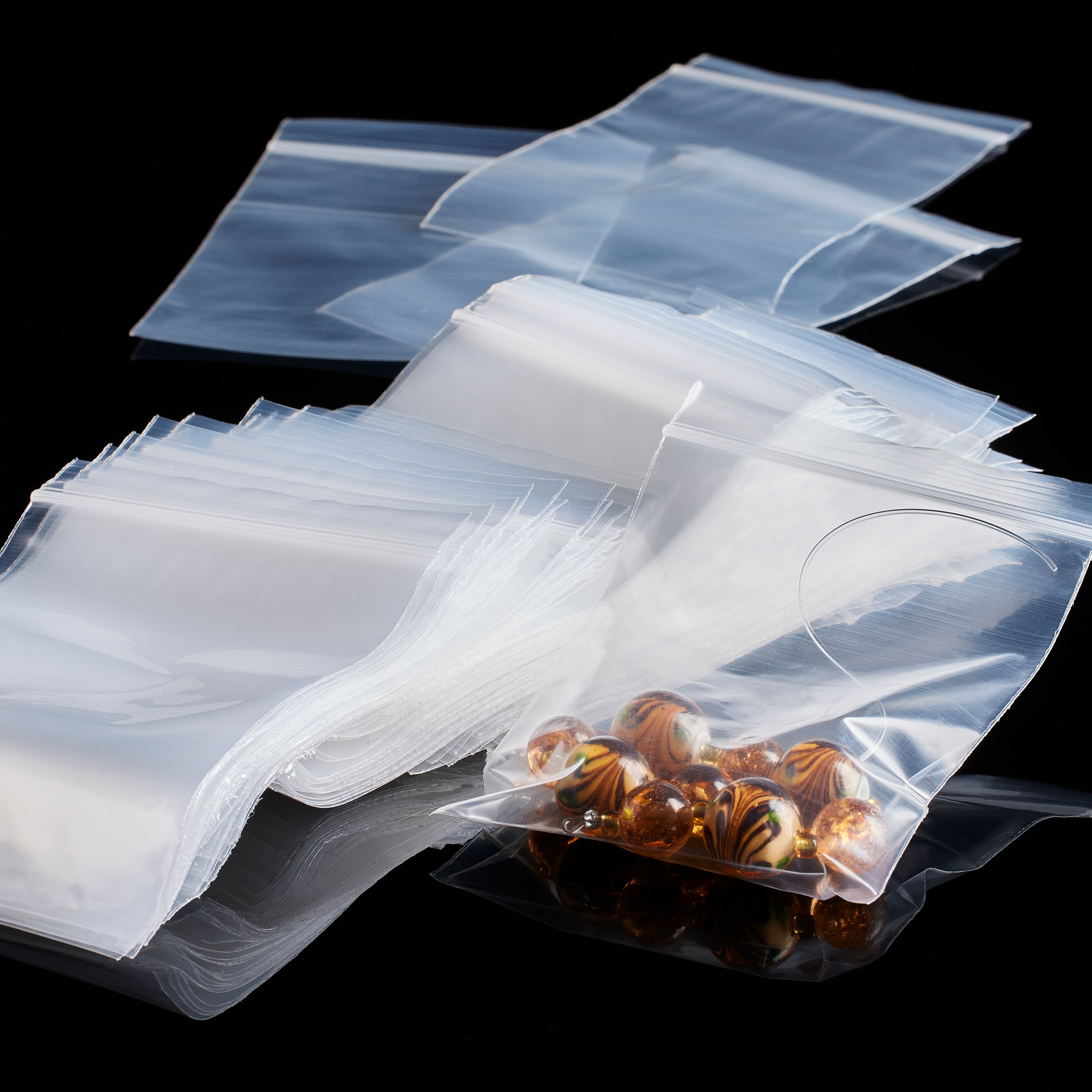 8 Packs: 150 ct. (1,200 total) 3&#x22; x 4&#x22; Resealable Zip Bags by Bead Landing&#x2122;