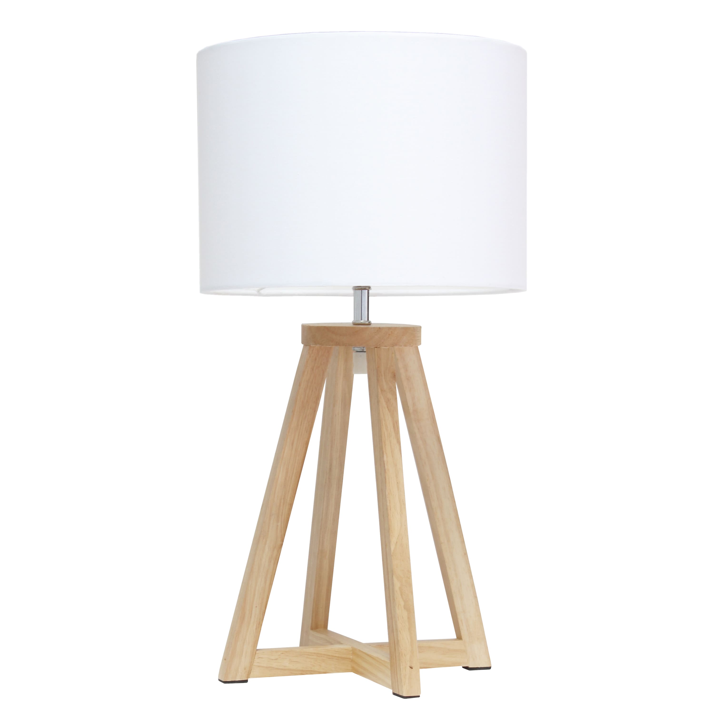 Simple Designs 19&#x22; Interlocked Triangular Table Lamp with White Shade