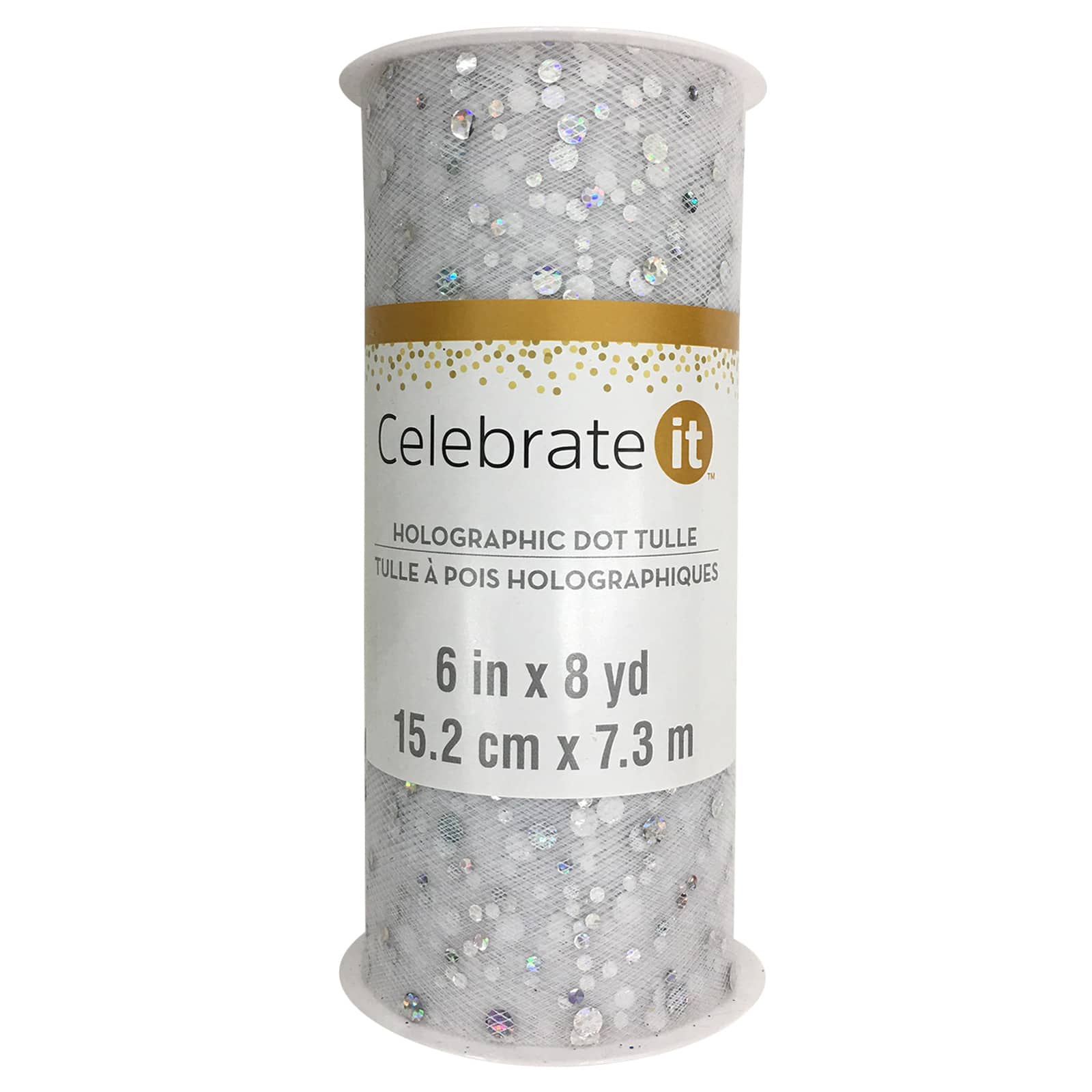 24 Pack: 6" Holographic Dot Tulle by Celebrate It™