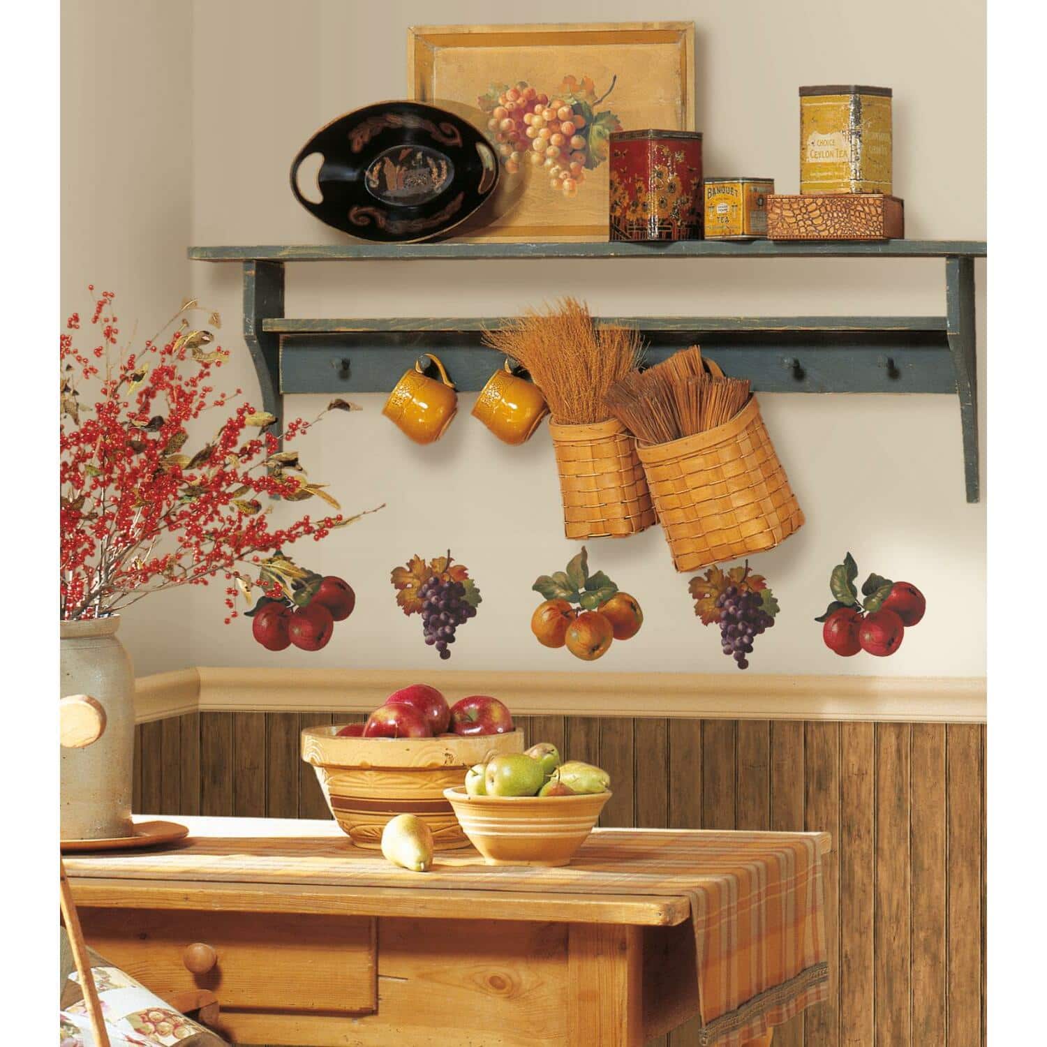 RoomMates Fruit Harvest Peel & Stick Wall Decals