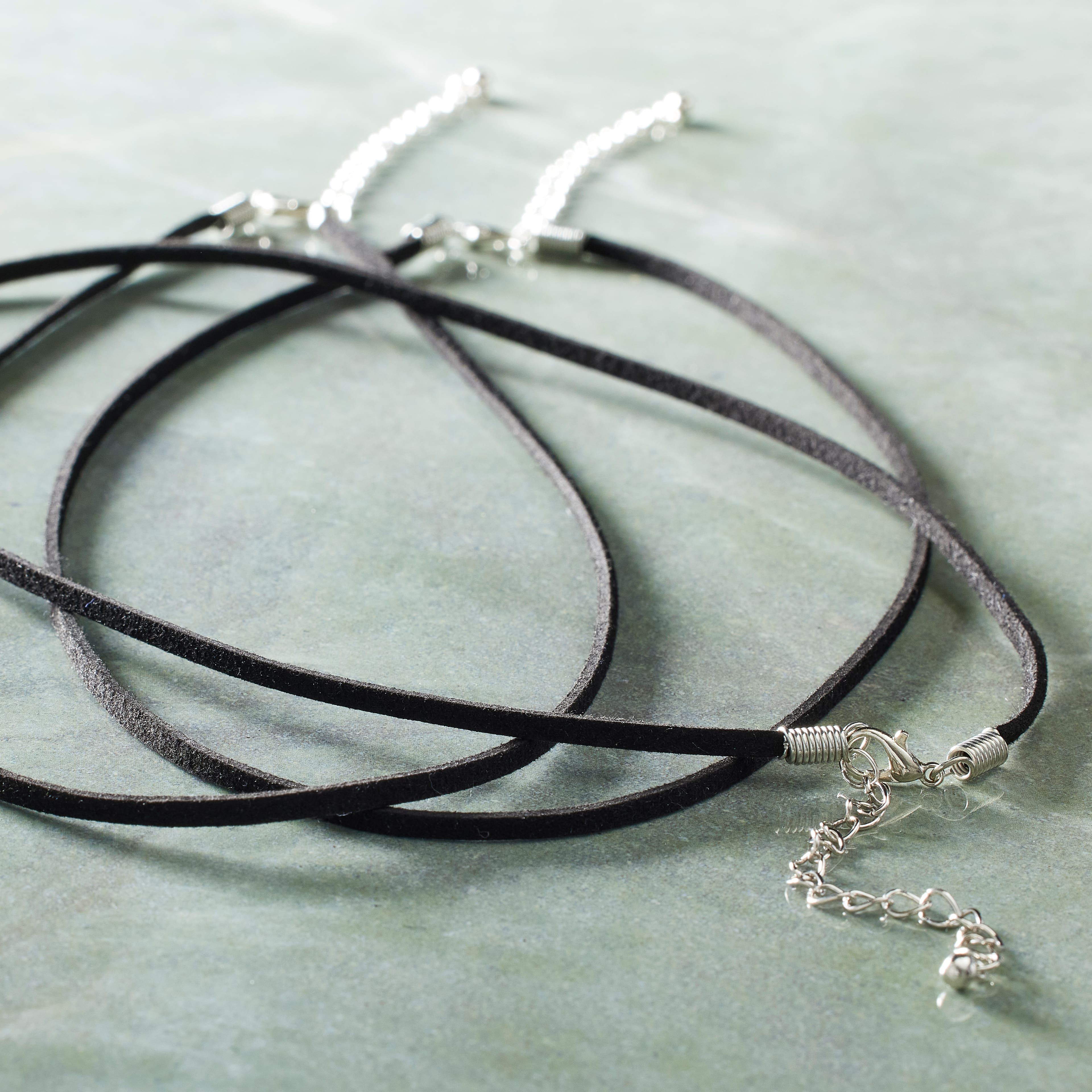 Black Suede Cording Necklace by Bead Landing&#x2122;