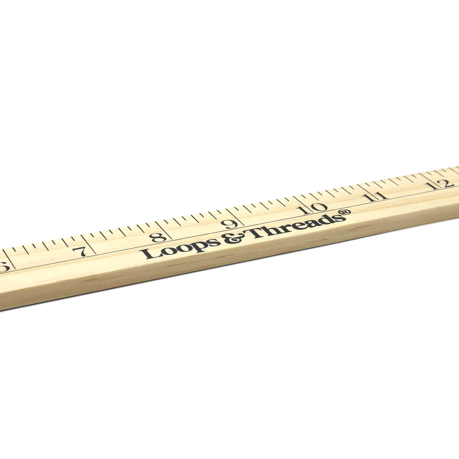 18&#x22; Wooden Ruler by Loops &#x26; Threads&#xAE;