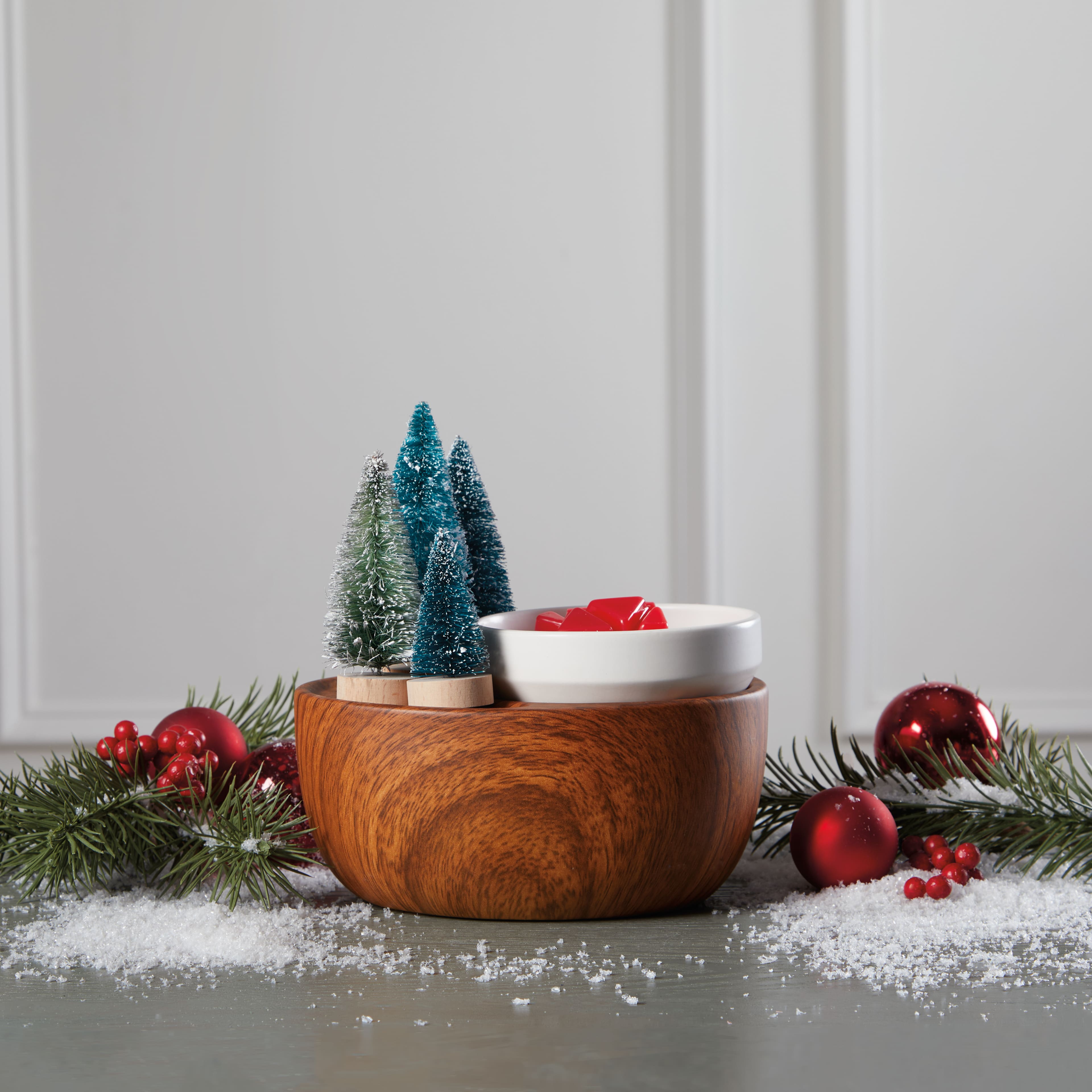 7.25&#x22; Woodgrain Wax Warmer with Trees by Ashland&#xAE;