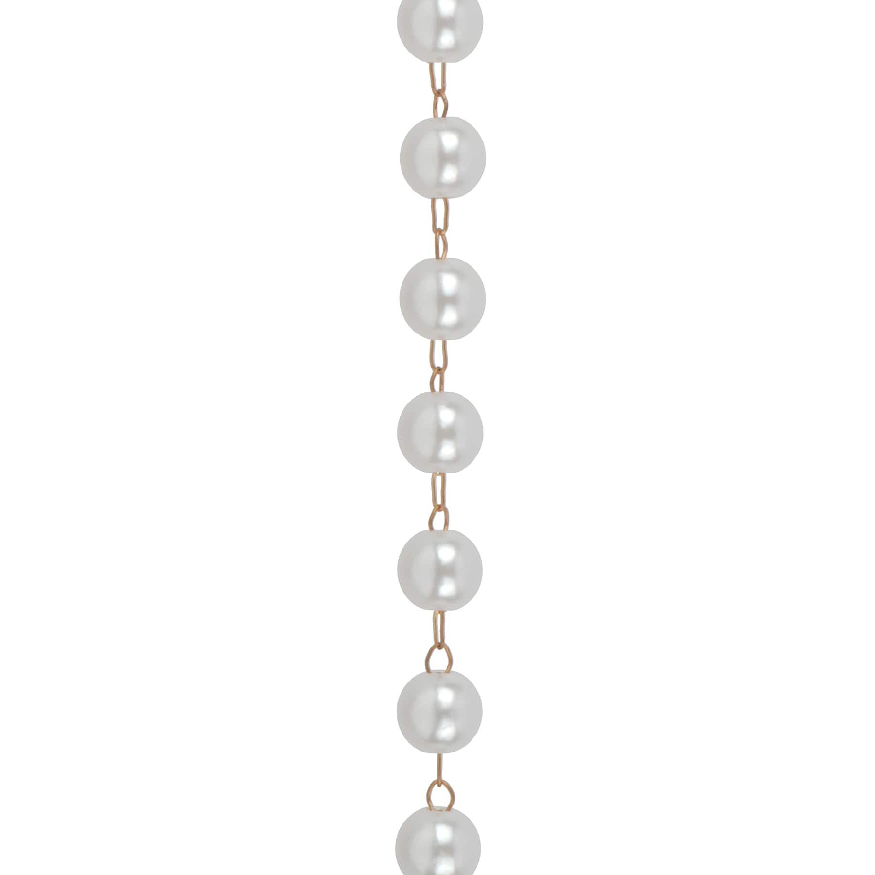 9.5&#x22; Gold &#x26; White Pearl Trucker Hat Chain by Make Market&#xAE;