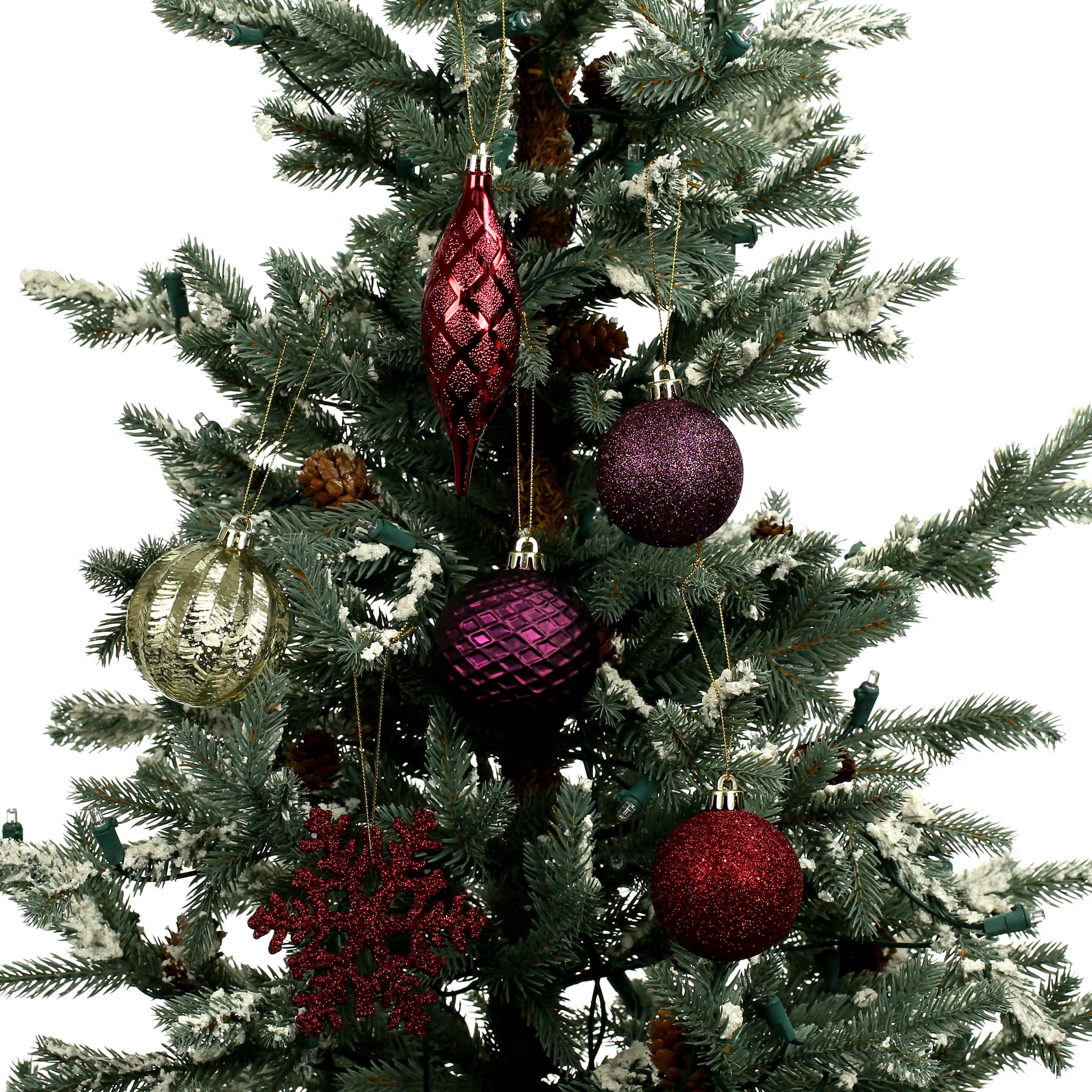 34 Pack Ball, Finial, &#x26; Snowflake Shatterproof Ornaments by Ashland&#xAE;