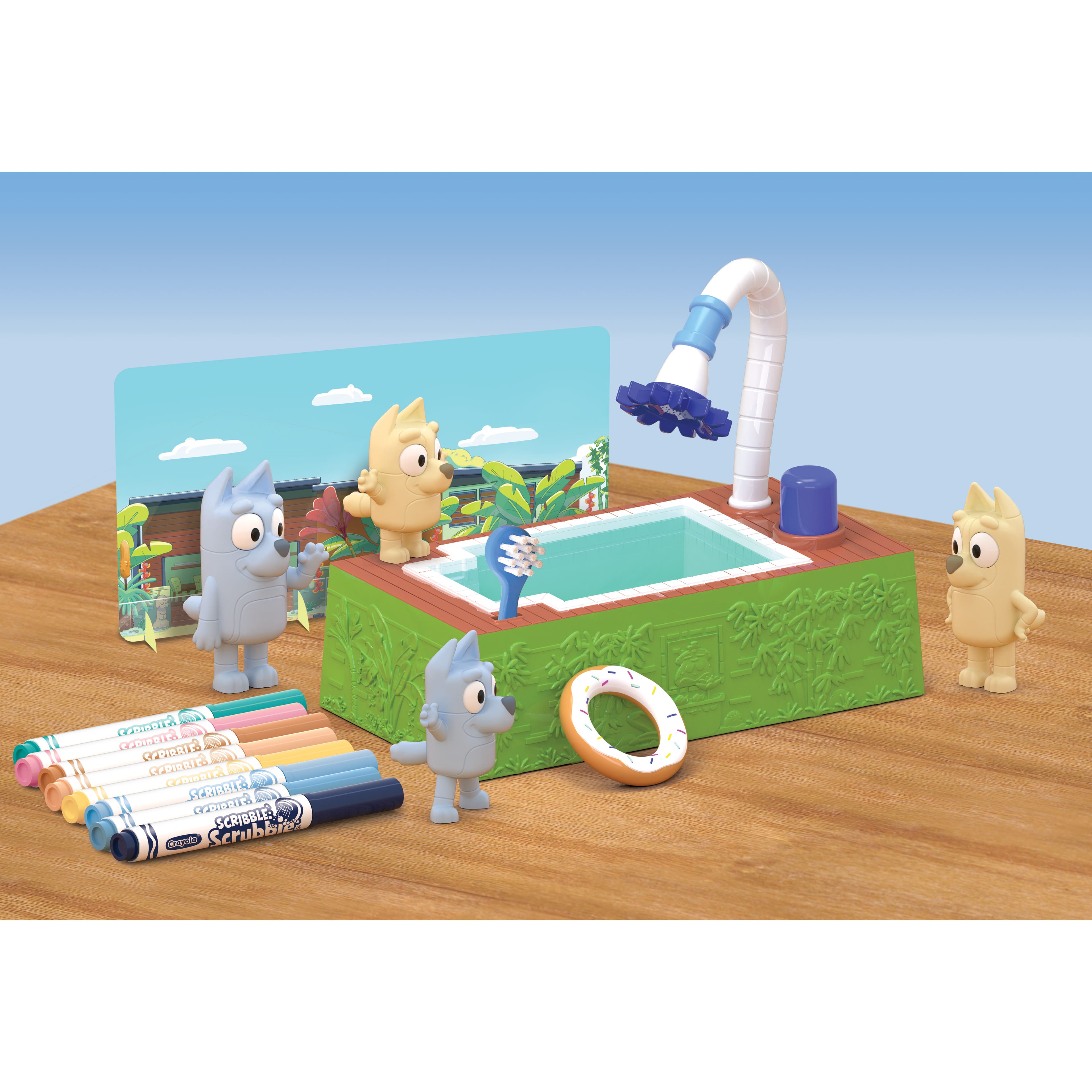 Crayola&#xAE; Scribble Scrubbie&#xAE; Bluey Poolside Playset, 4ct.