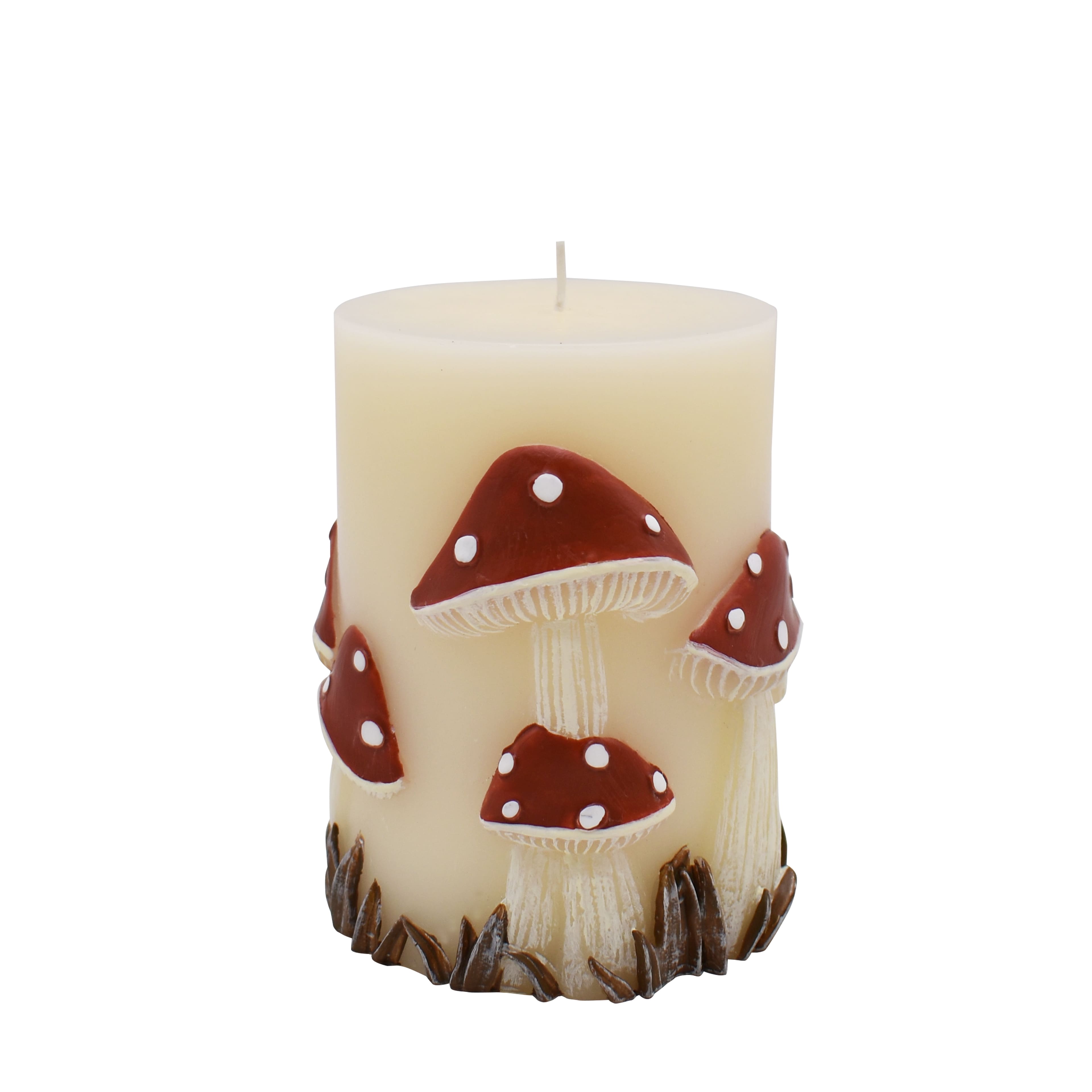 3&#x22; x 4&#x22; Mushroom Pillar Candle by Ashland&#xAE;
