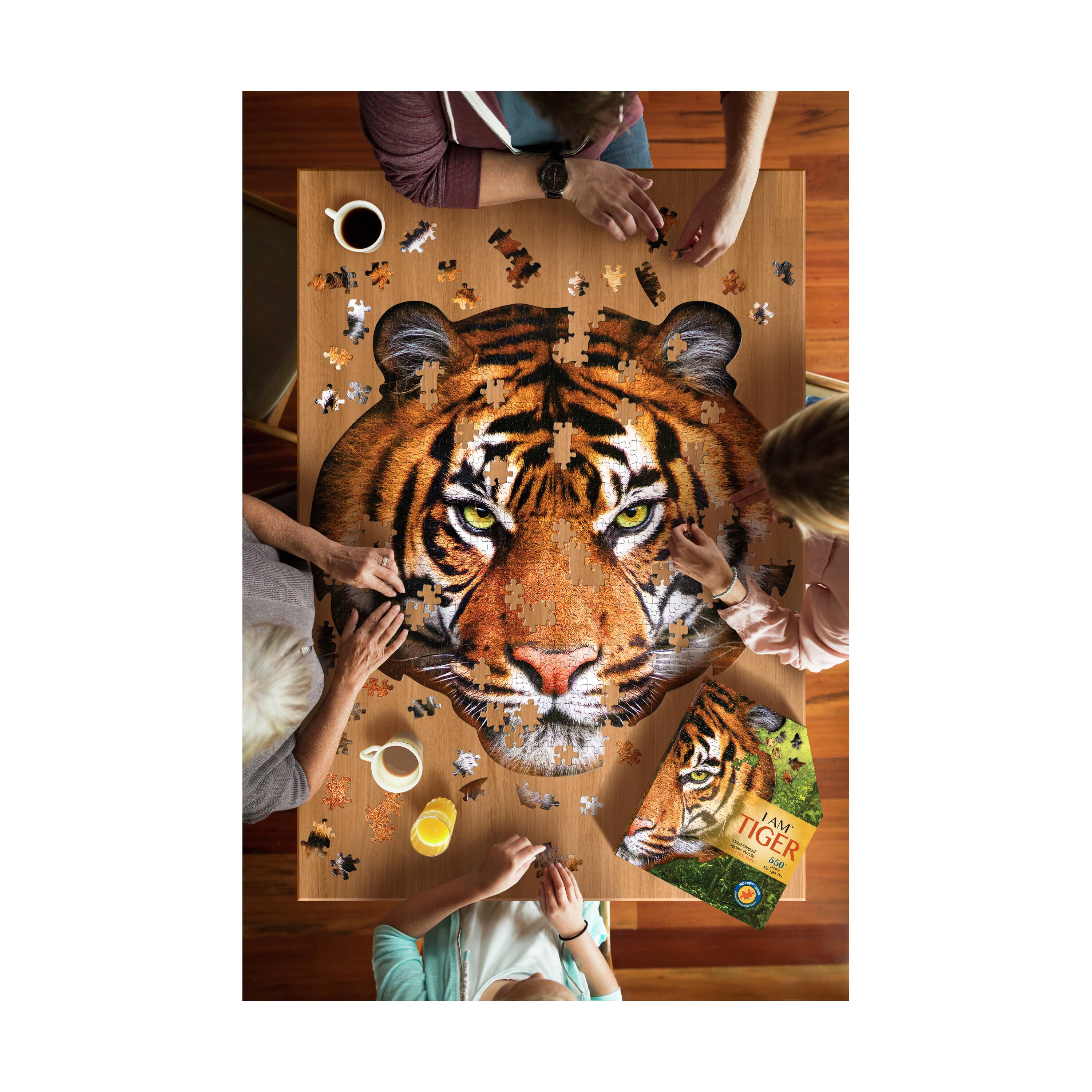 Madd Capp™ I Am™ Tiger Head-Shaped 550 Piece Jigsaw Puzzle