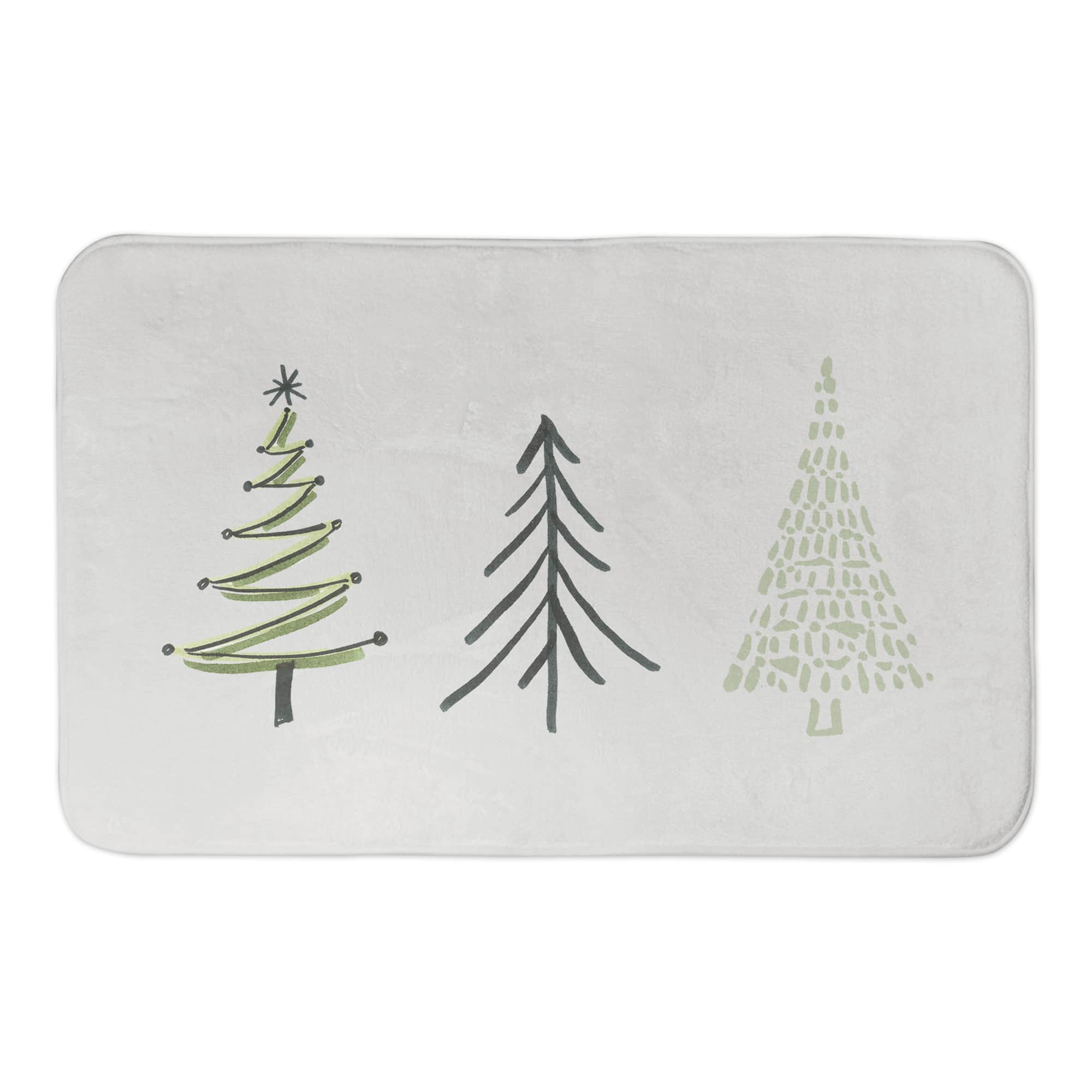 Designs Direct Three Winter Trees Bath Mat, 34" x 21"