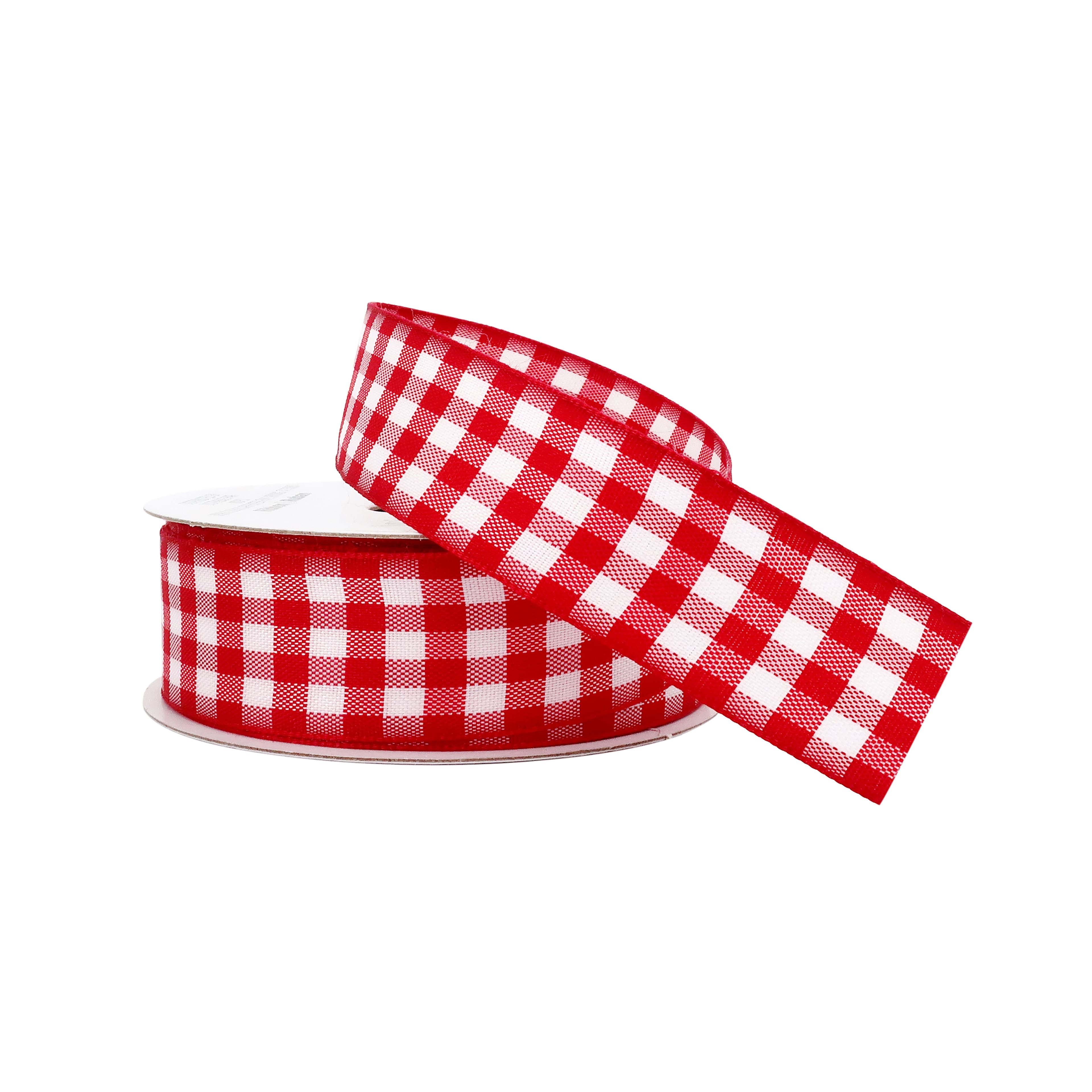 12 Pack: 7/8'' x 5yd. Gingham Ribbon by Celebrate It®