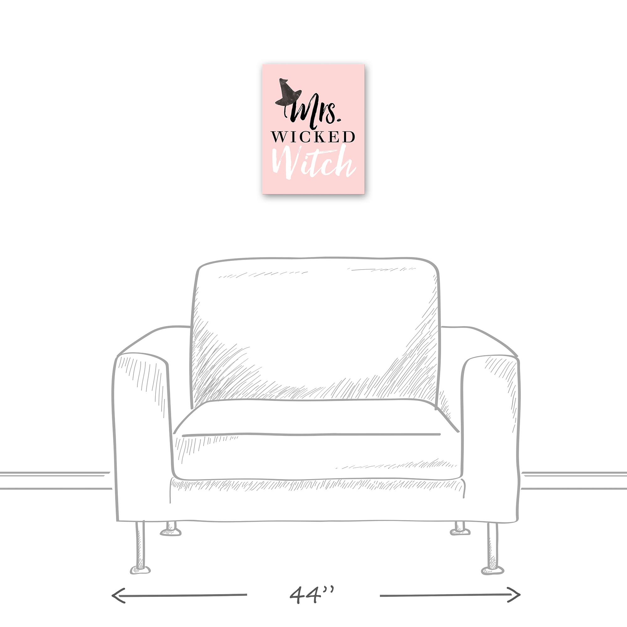 Pink Mrs. Wicked Witch Canvas Wall Art