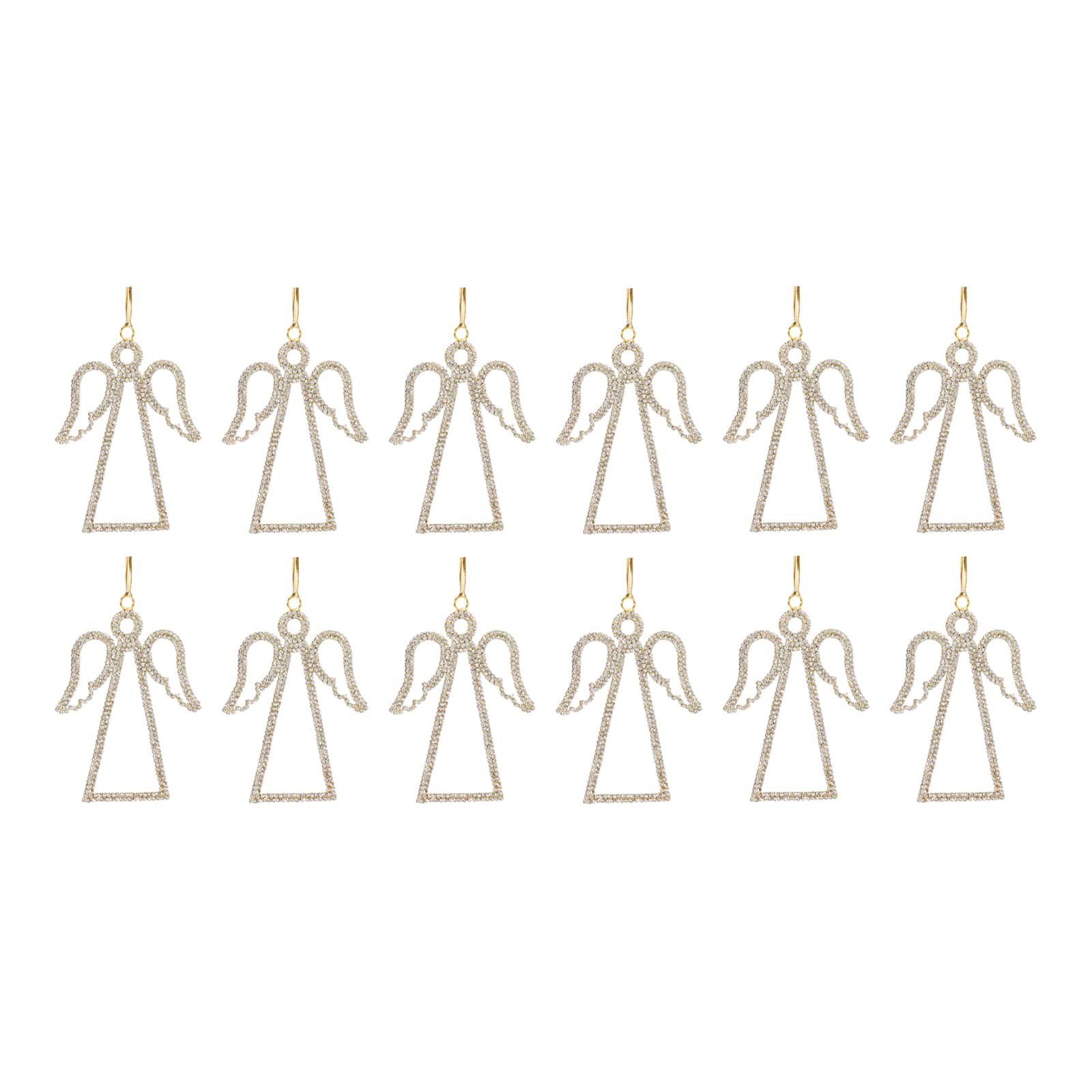 12ct. Jeweled Angel Outline Ornament