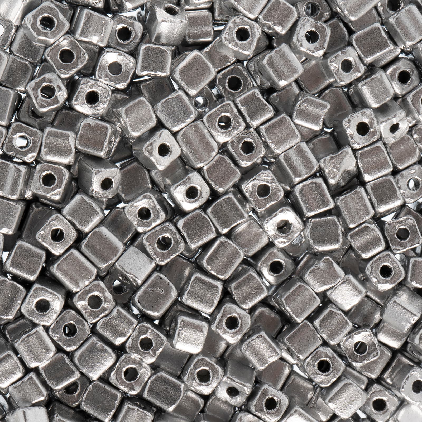 John Bead 3.4mm Czech Glass Cube Seed Beads, 22g