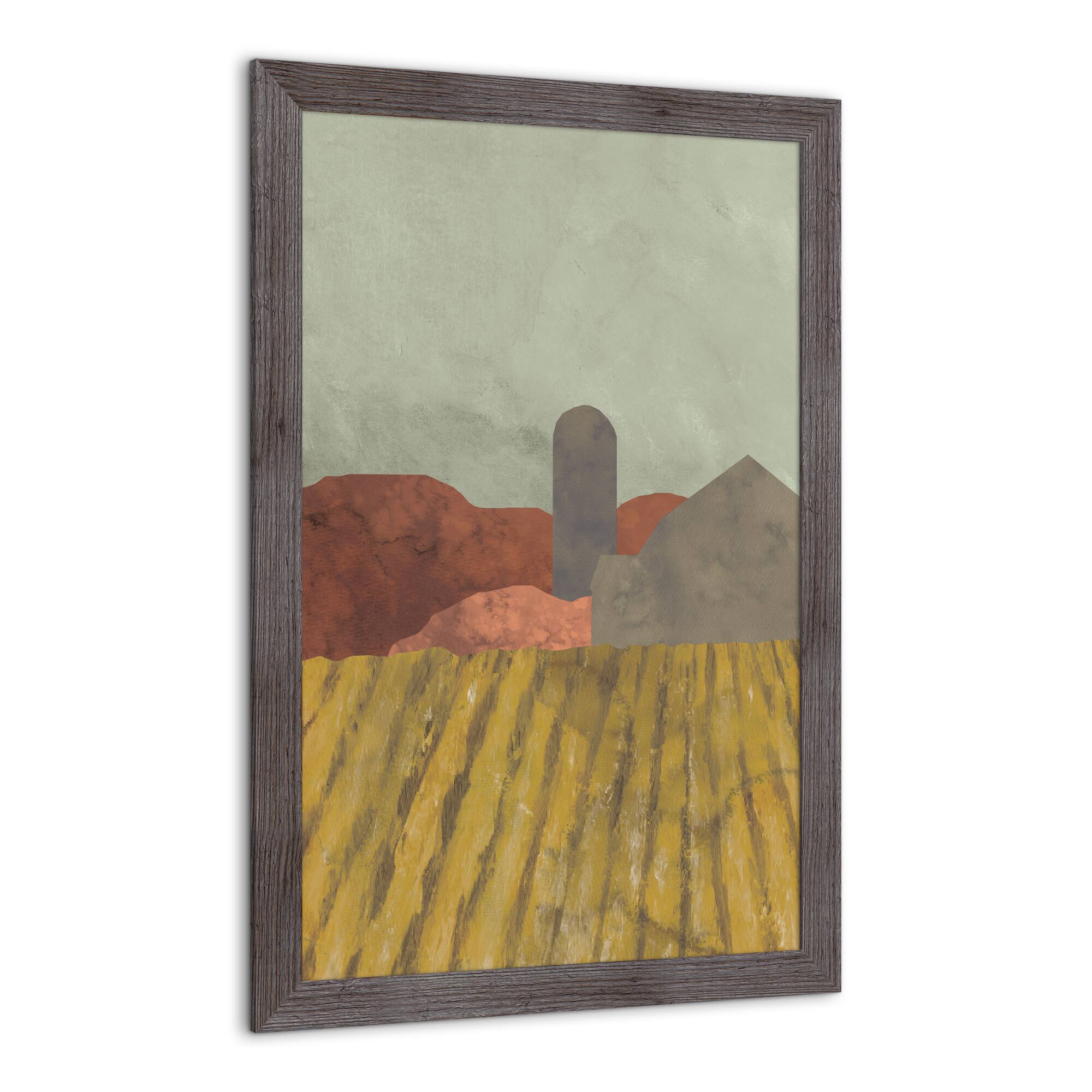 Boho Farmhouse Landscape Framed Print Wall Hanging