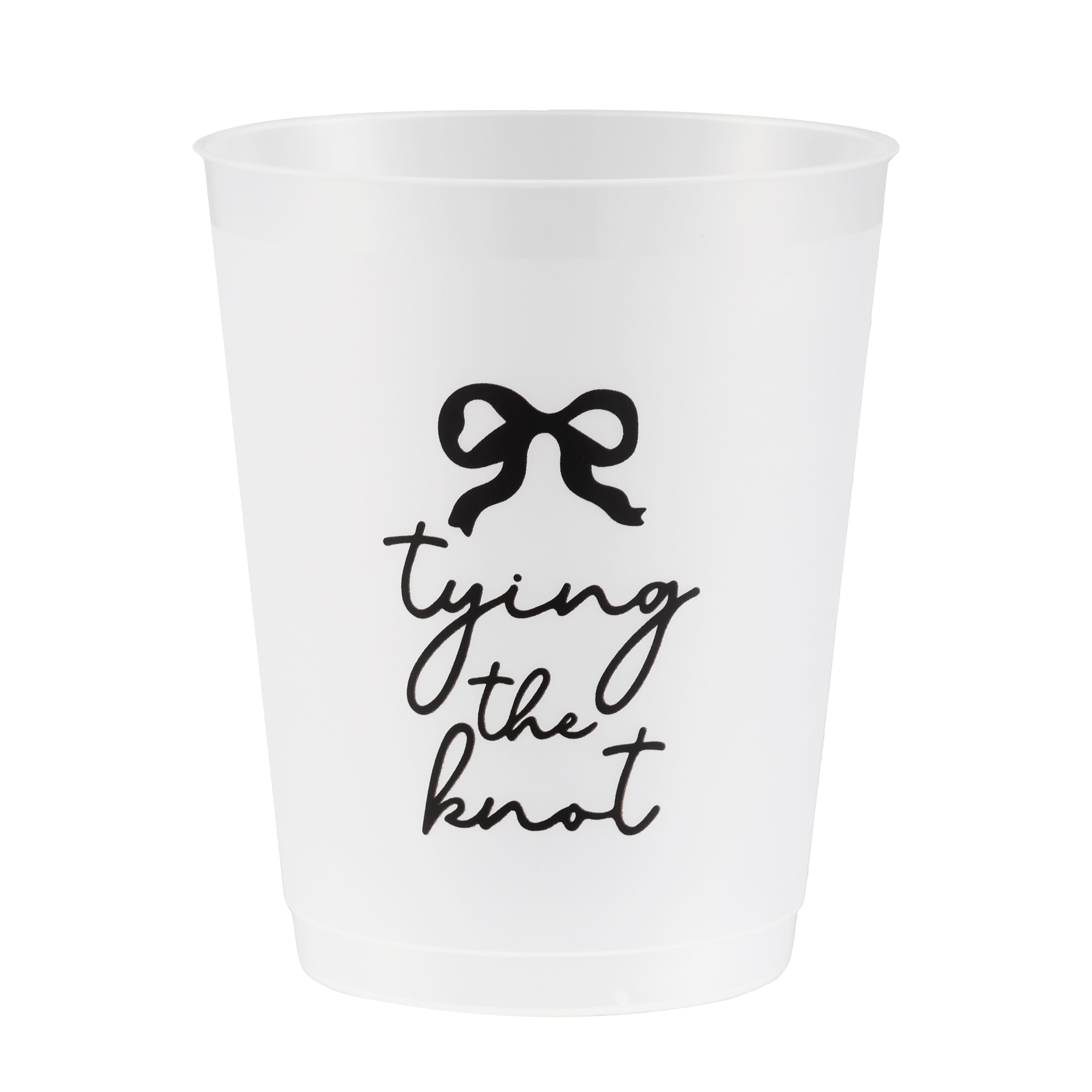 15.5oz. Tying the Knot Frosted Plastic Cups, 6ct. by Celebrate It&#x2122;