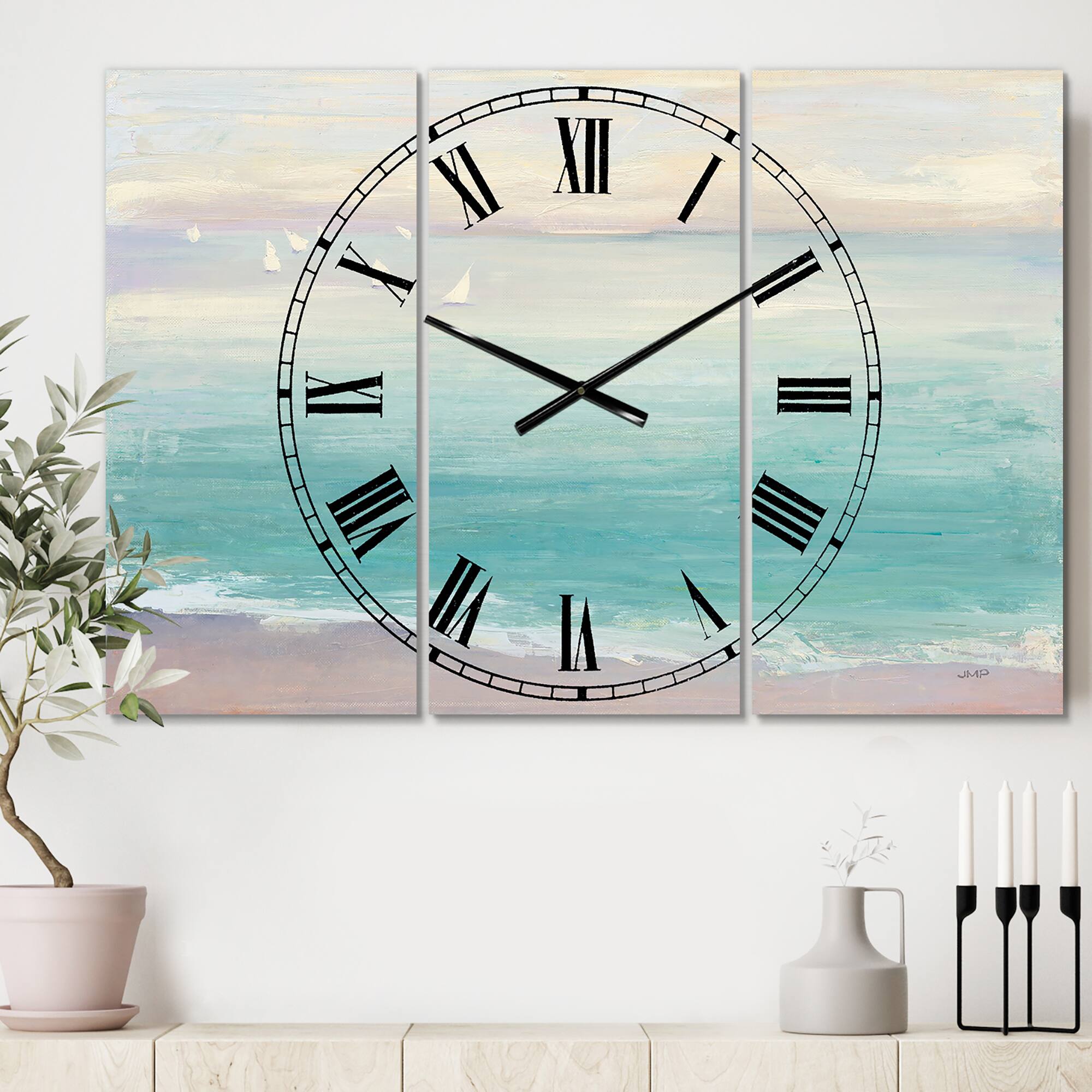 Designart &#x27;From The Shore Traditional Multipanel Wall Clock