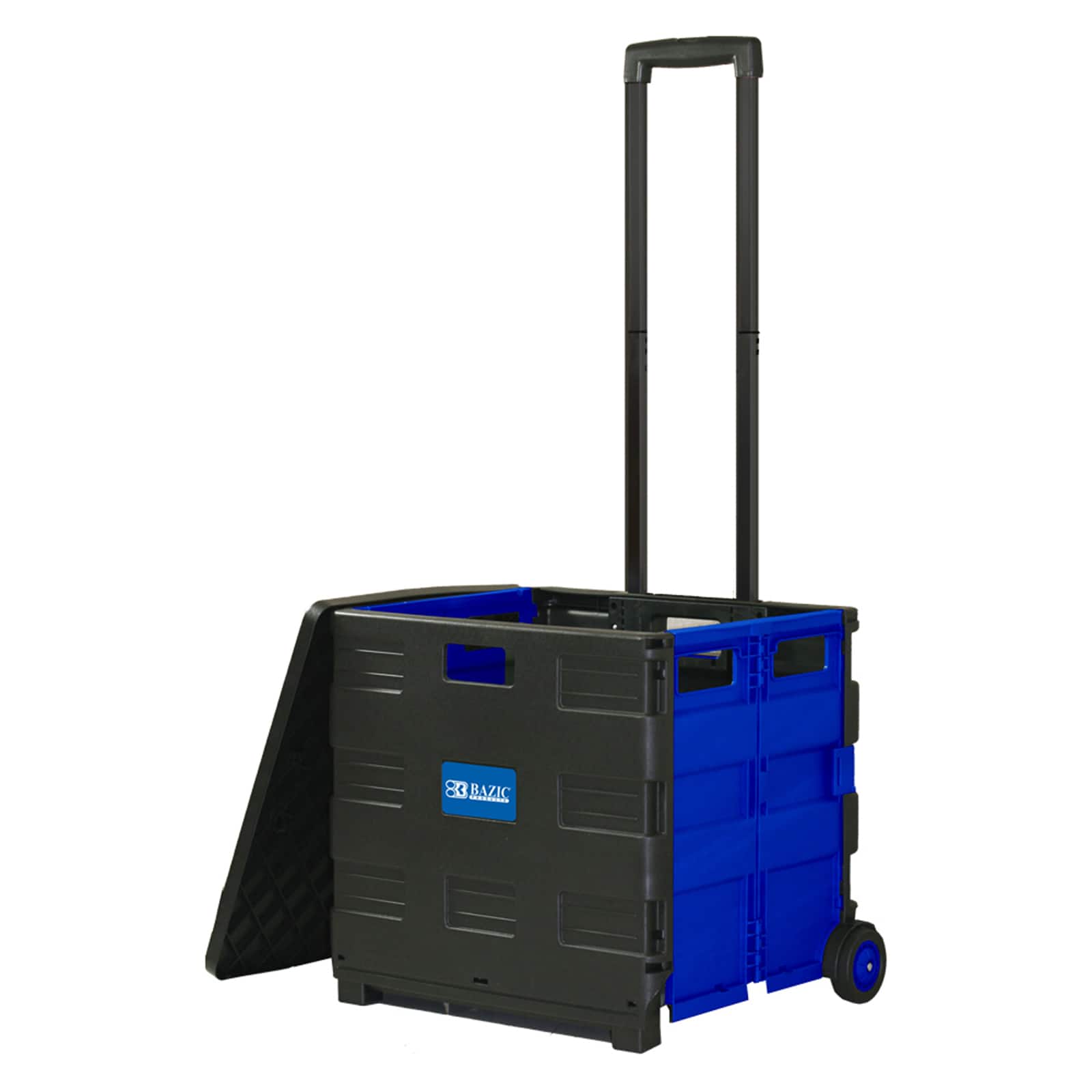 BAZIC&#xAE; Folding Cart on Wheels with Lid Cover