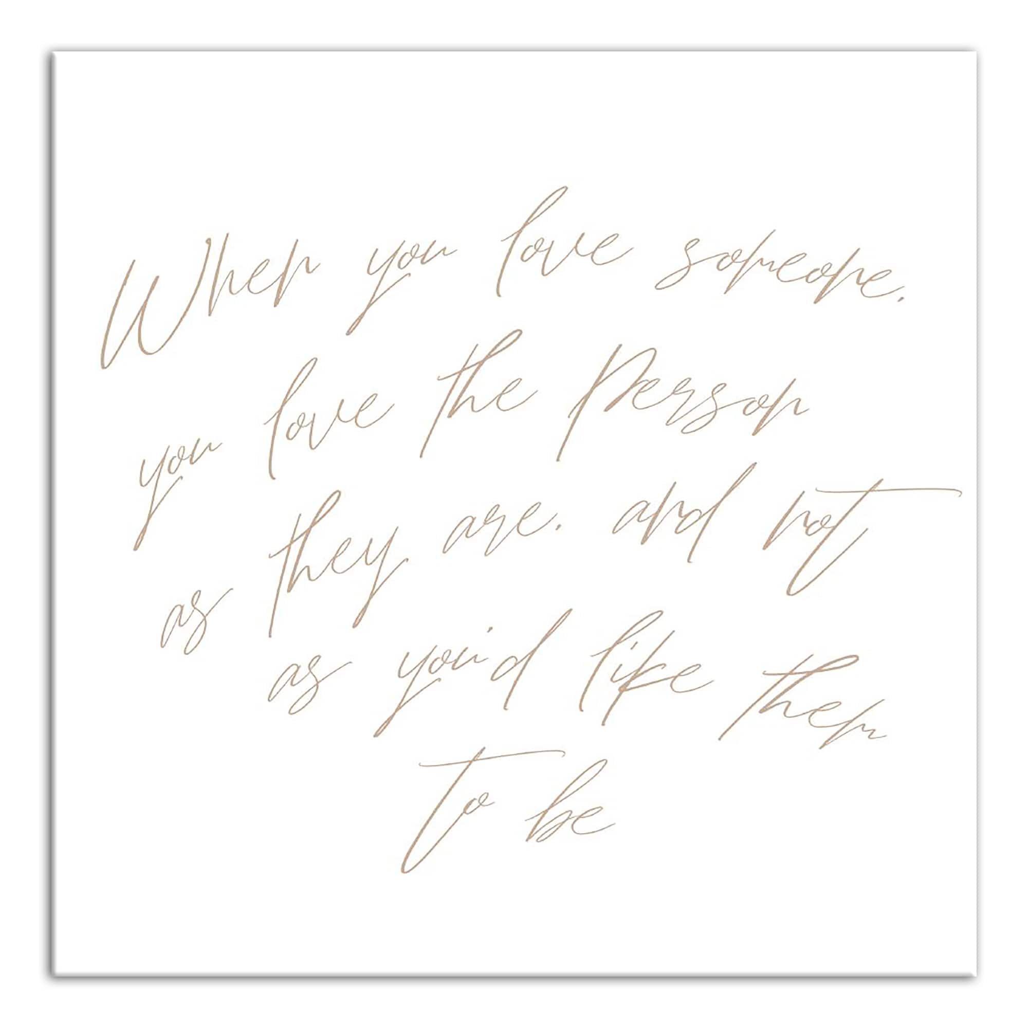 When You Love Someone 20" x 20" Canvas Wall Art