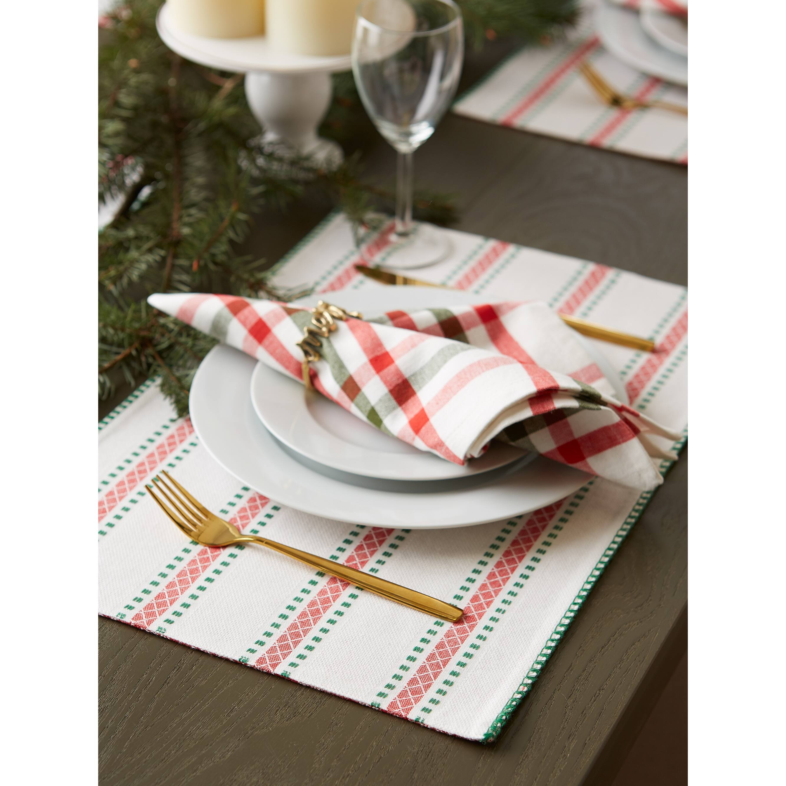 DII® Joyful Snowflakes Jacquard Placemats, 4ct.