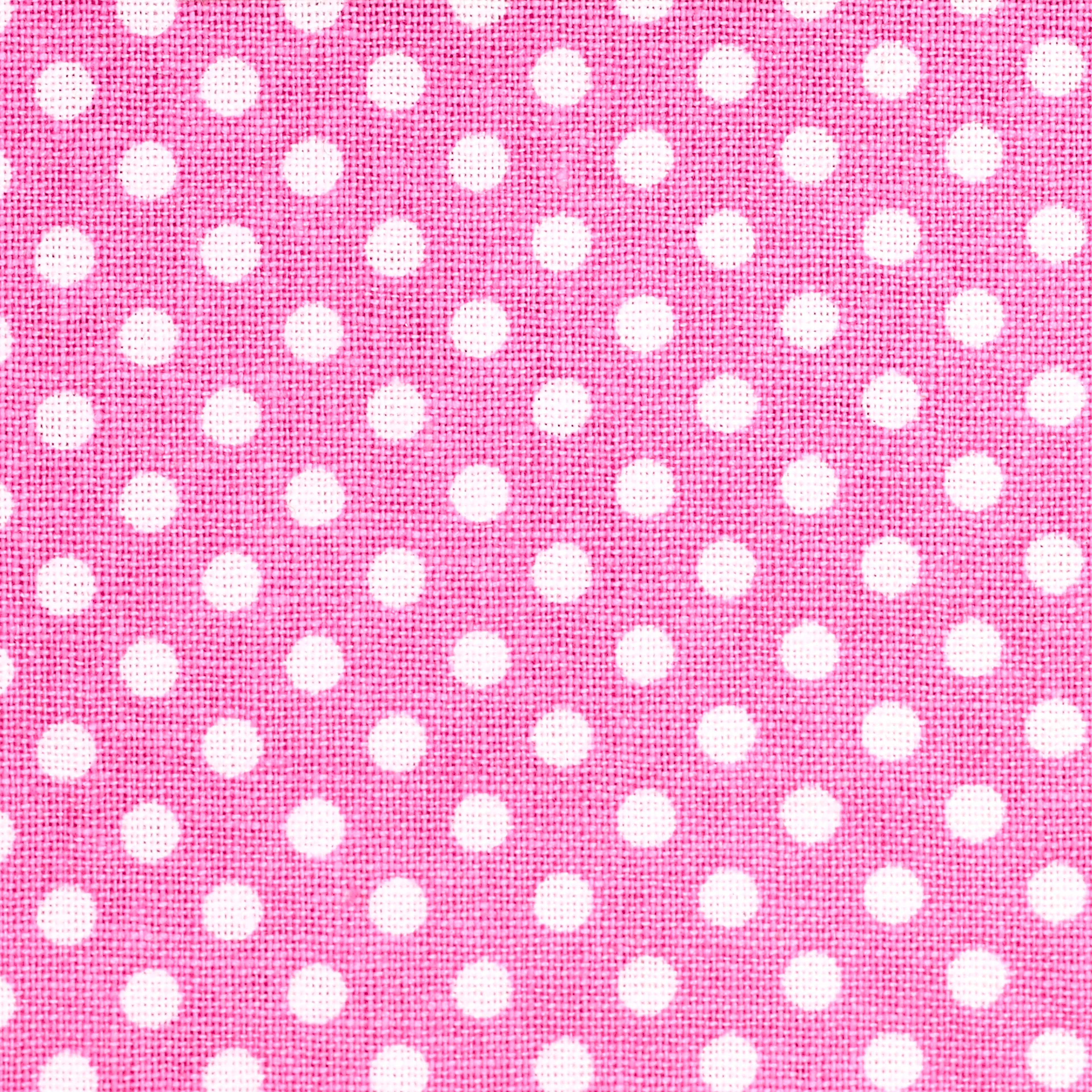 Pink & White Small Dots Cotton Fabric by Loops & Threads®