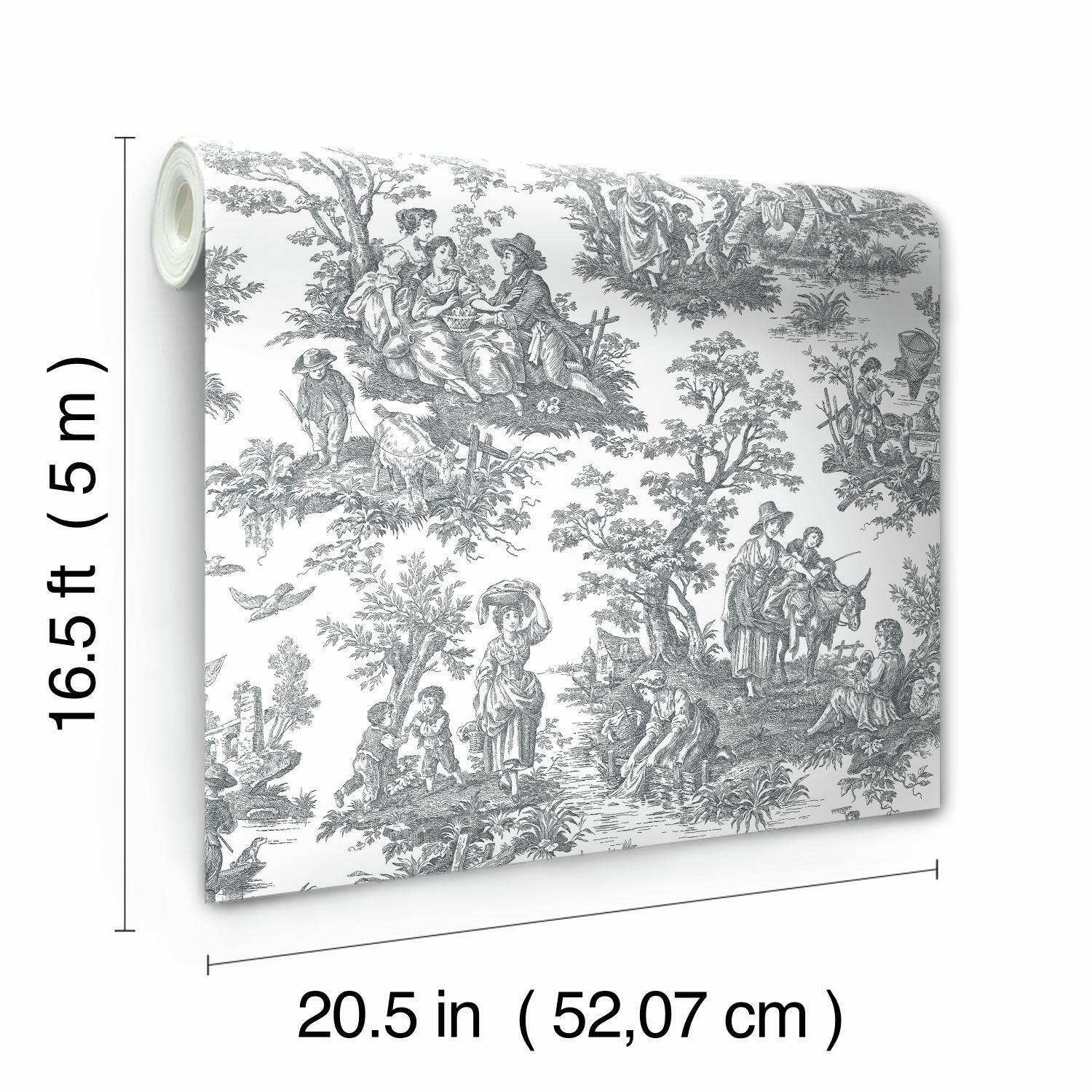 RoomMates Country Life Toile Peel & Stick Wallpaper