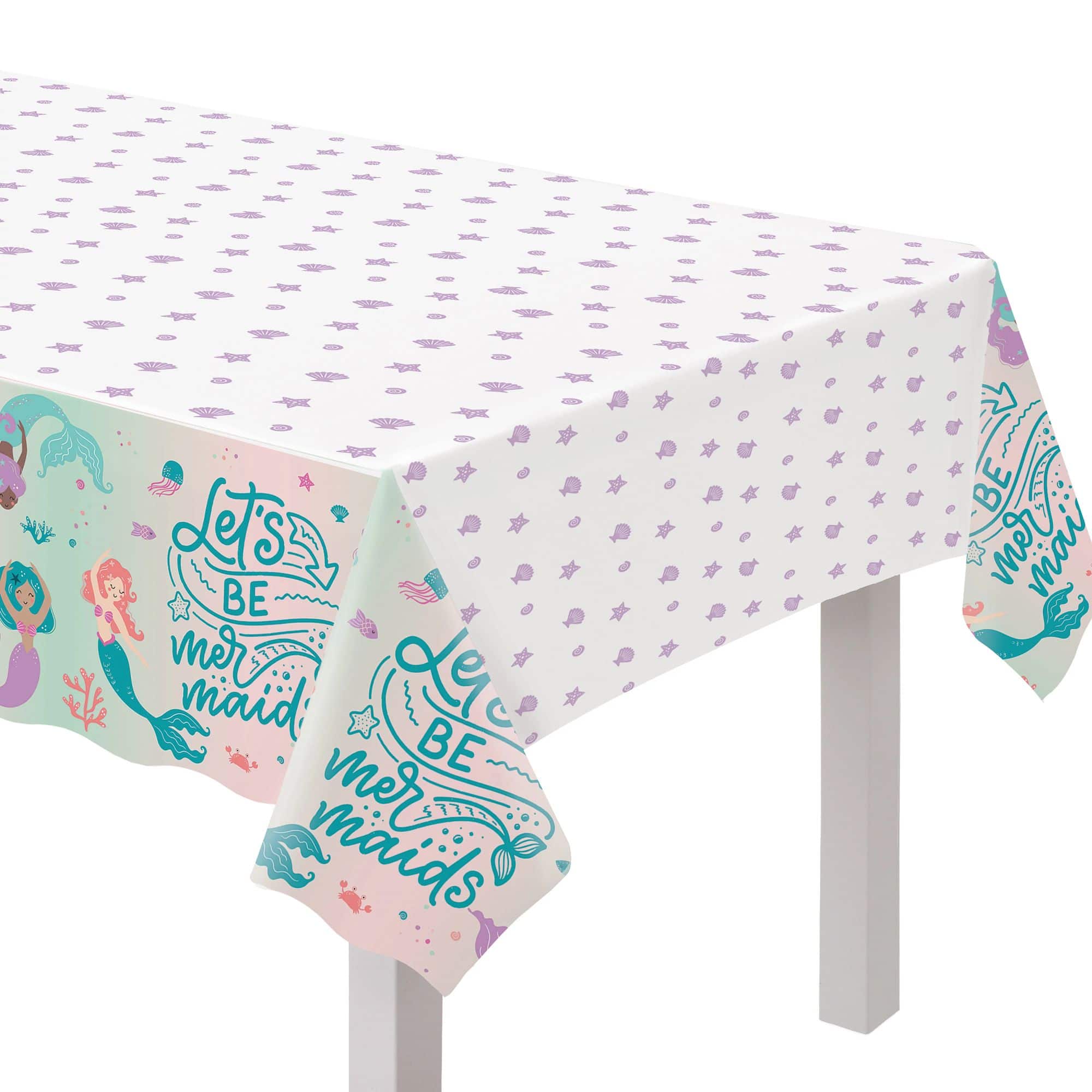 8ft. Mermaids Plastic Table Cover