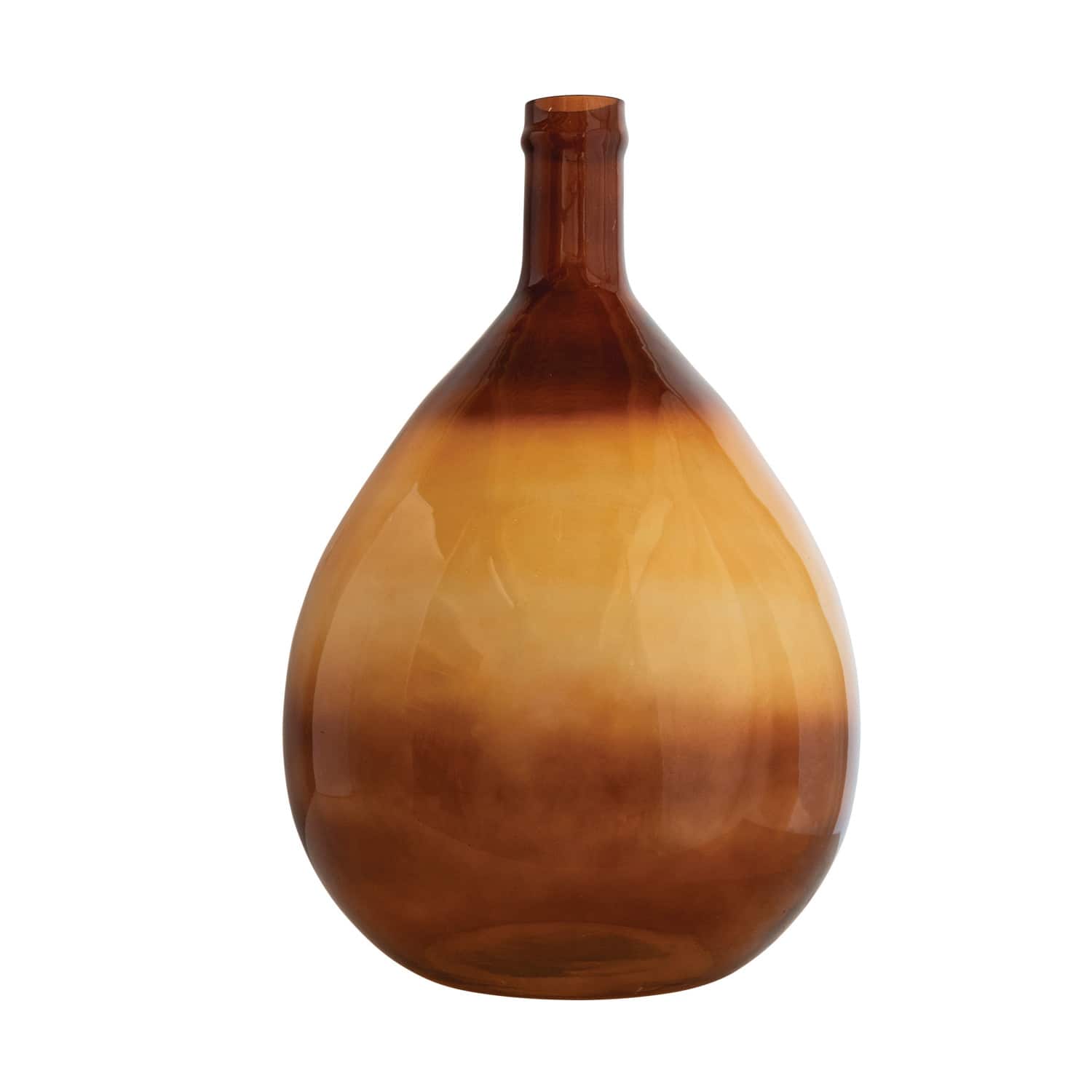 Hello Honey&#xAE; 2ft. Brown Two-Tone Modern Glass Vase