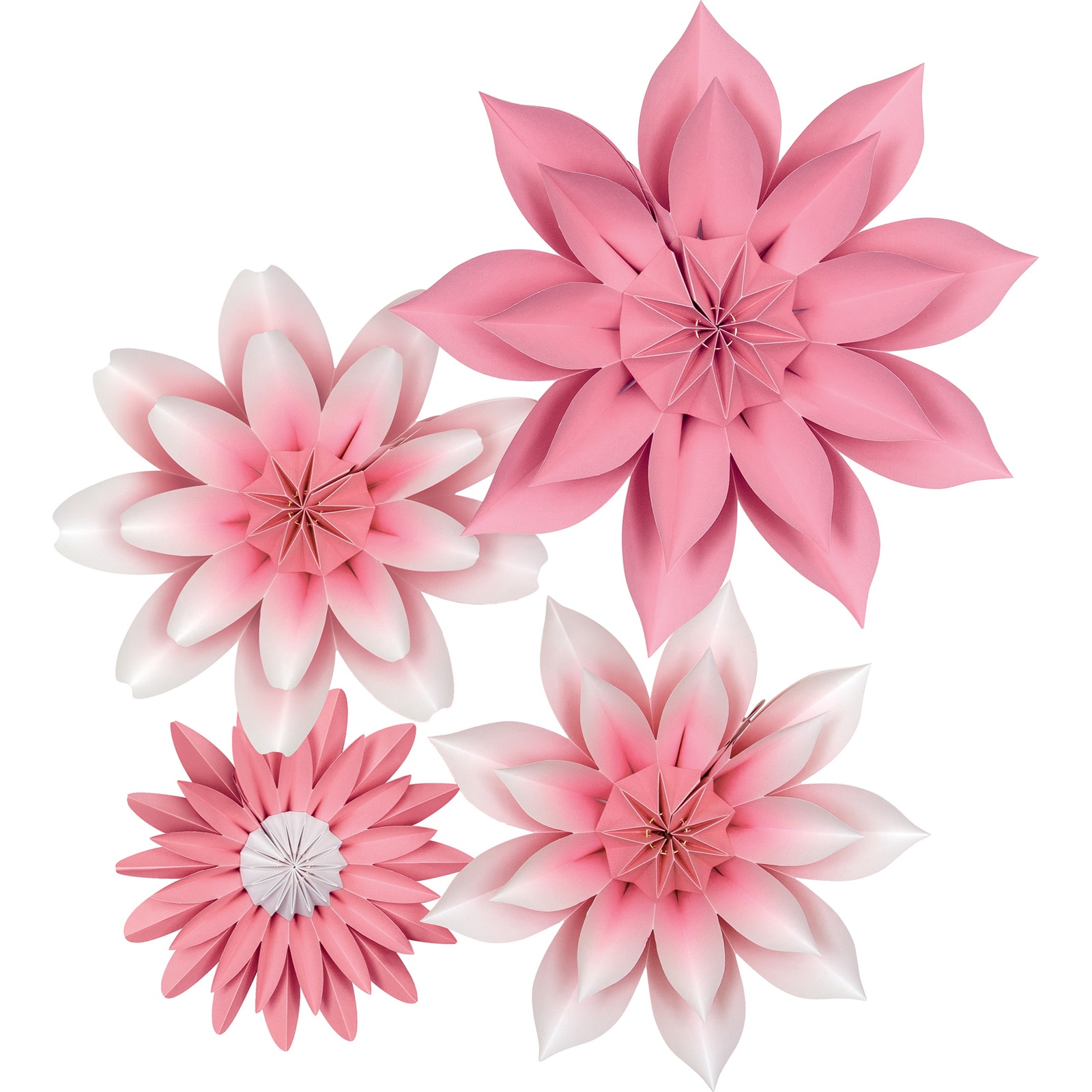Teacher Created Resources Pink Blossoms Paper Flowers, 4ct.