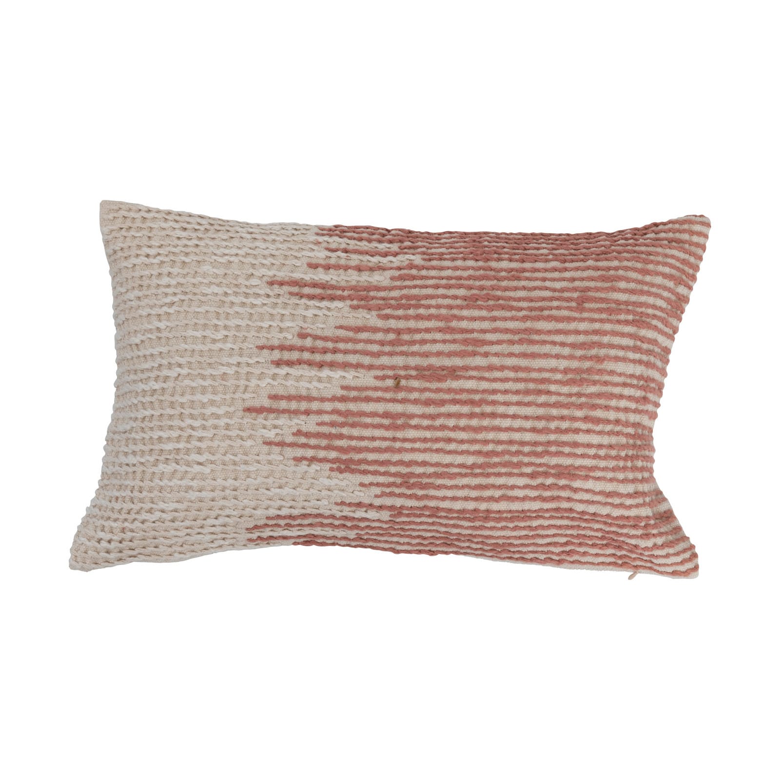 Hello Honey&#xAE; Cream &#x26; Rose Embroidered Cotton Lumbar Pillow