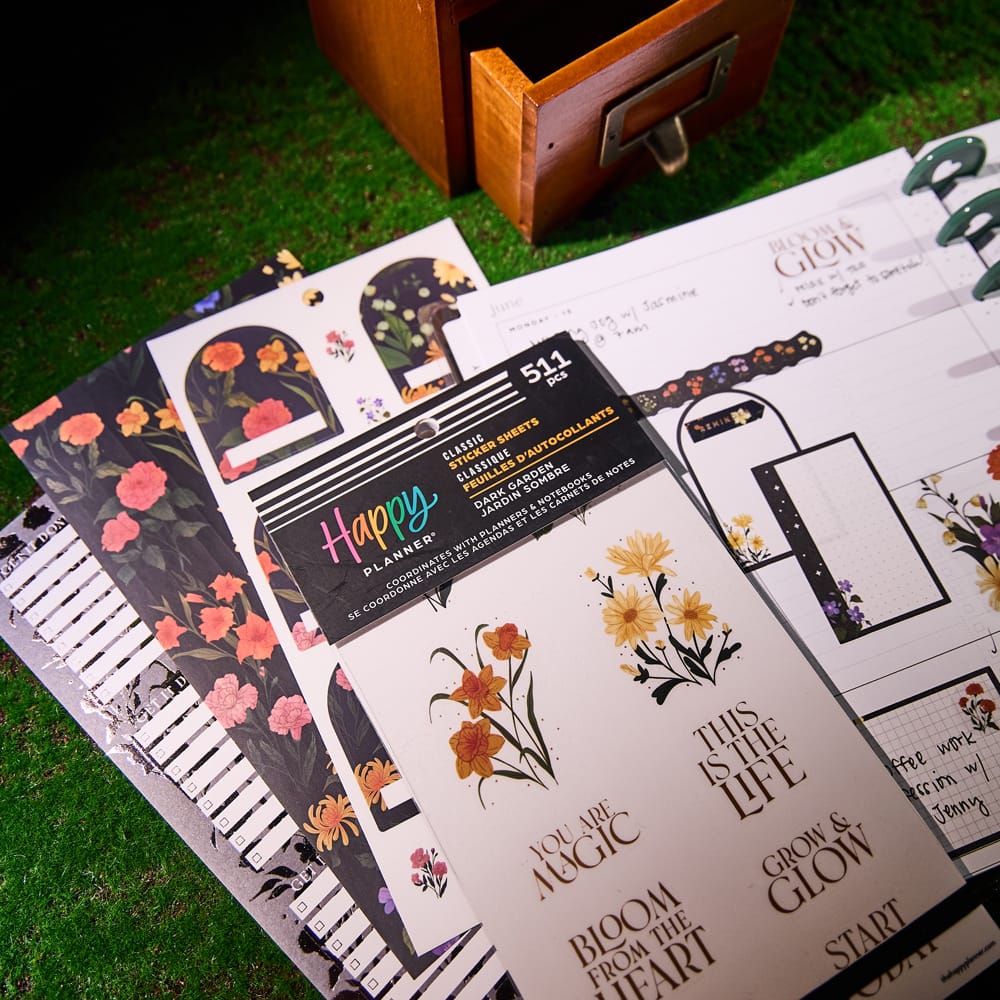 The Classic Happy Planner® Dark Garden Sticker Book