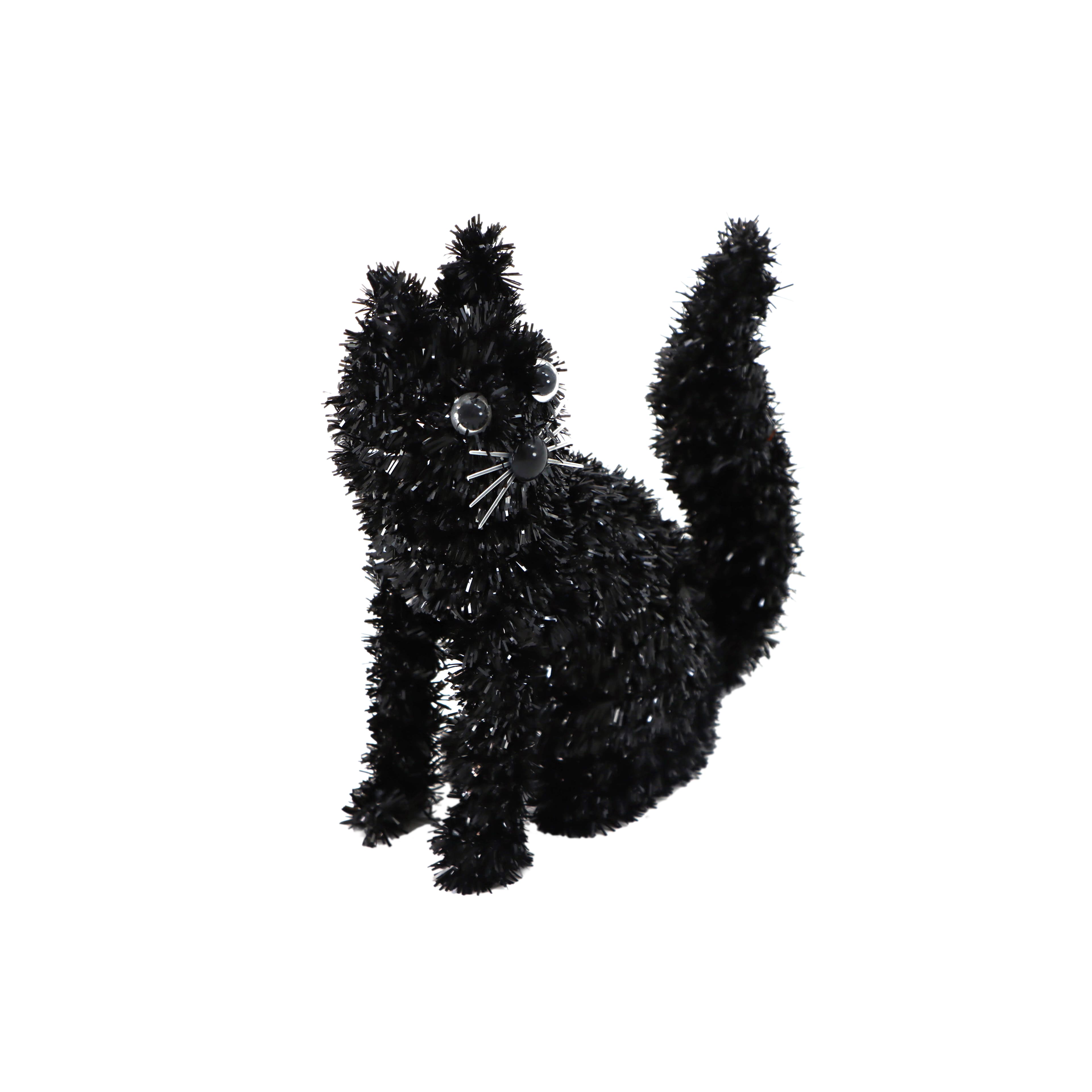 6&#x22; Black Cat Halloween Tinsel Accent by Ashland&#xAE; 