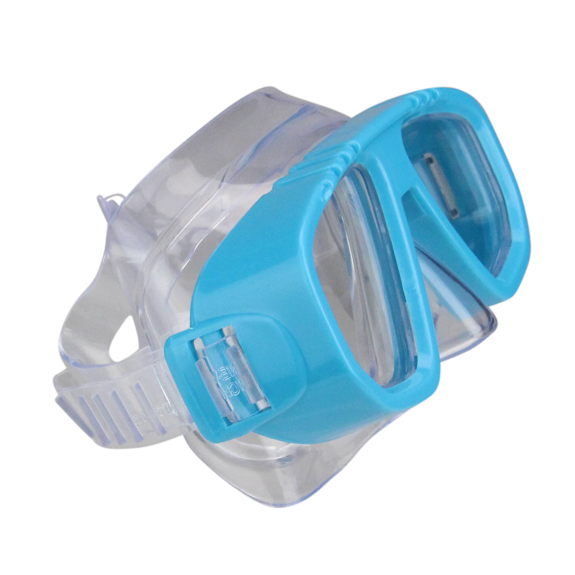 Swim Central 6.75" Sea Blue & Clear Recreational Swim Mask for Kids