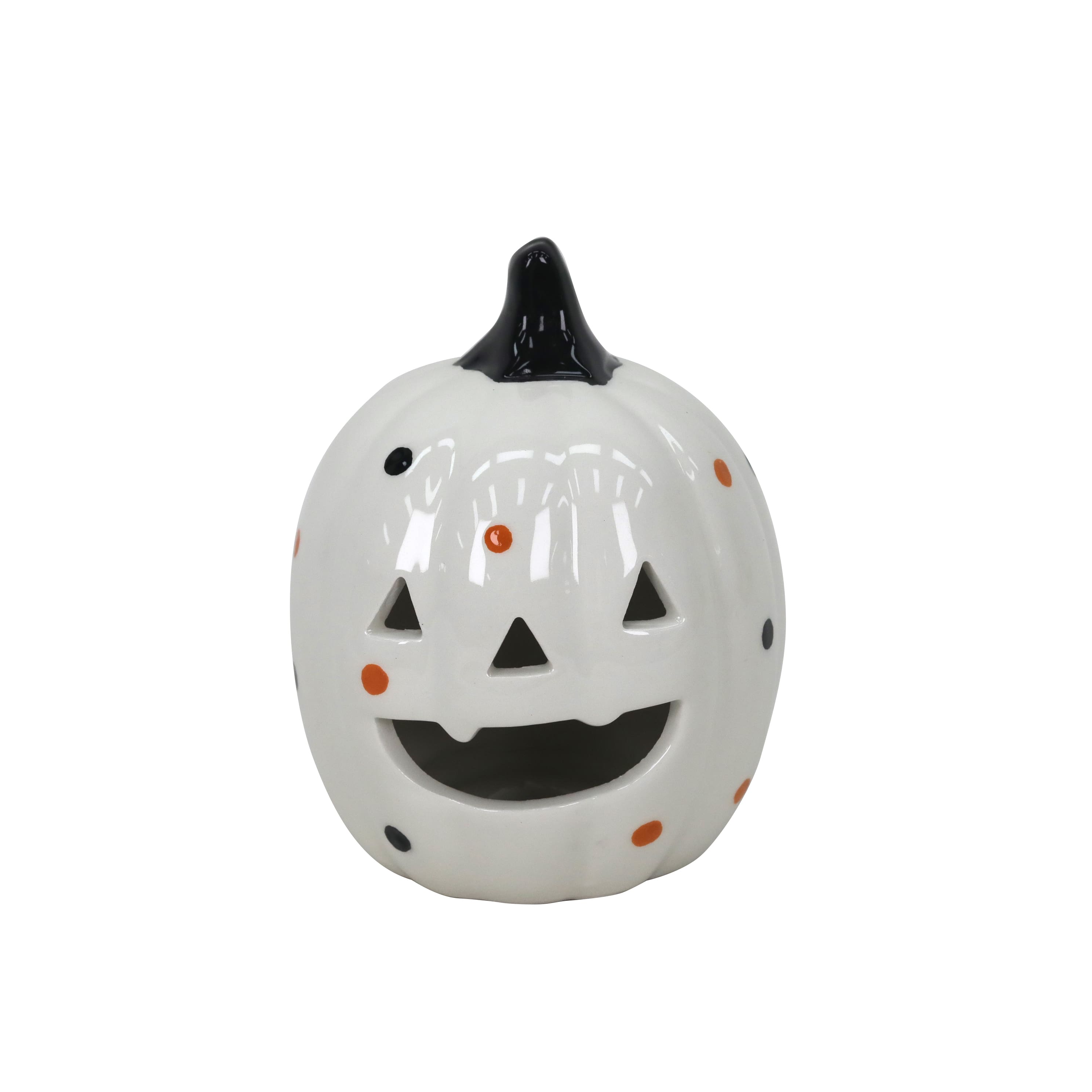 4.75&#x22; White Jack-o&#x27;-Lantern Ceramic Tabletop D&#xE9;cor by Ashland&#xAE;