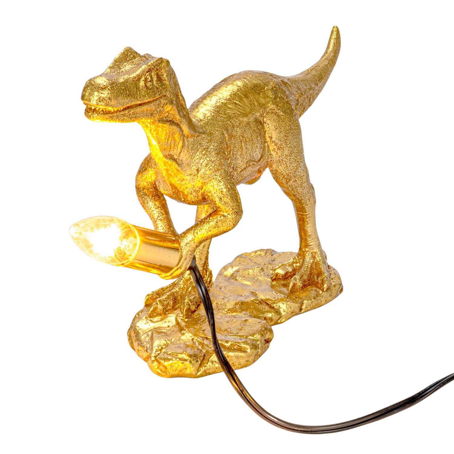 Hello Honey® 15.4" Gold Colored Dinosaur Table Lamp