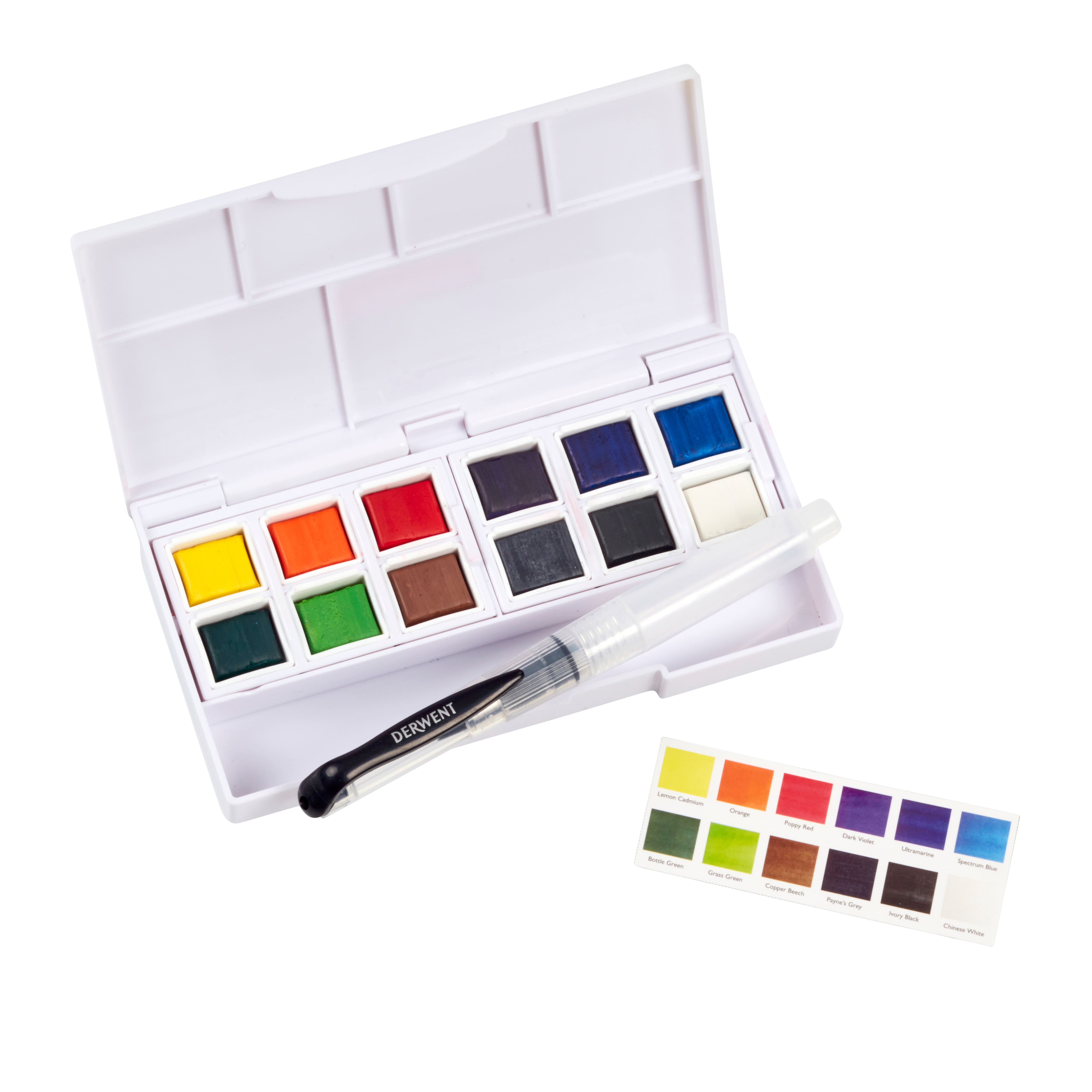 Derwent&#xAE; 12 Color Watercolour Paint Pan Set
