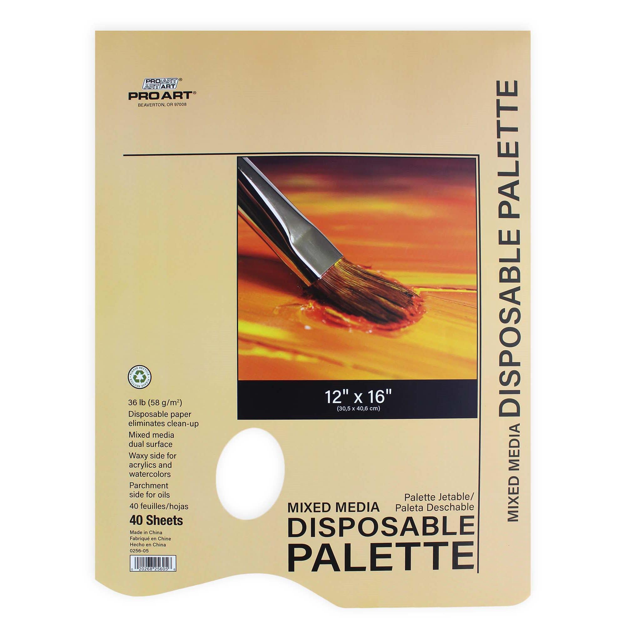 Pro Art® Disposable Mixed Media Palette Paper Pad, 12'' x 16