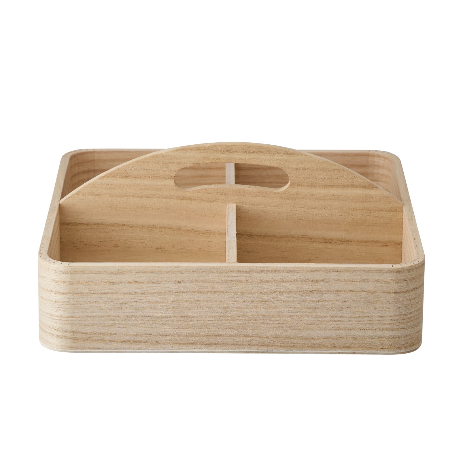 Hello Honey&#xAE; 9.75&#x22; Natural Quartet Sectional Paulownia Wood Organizer
