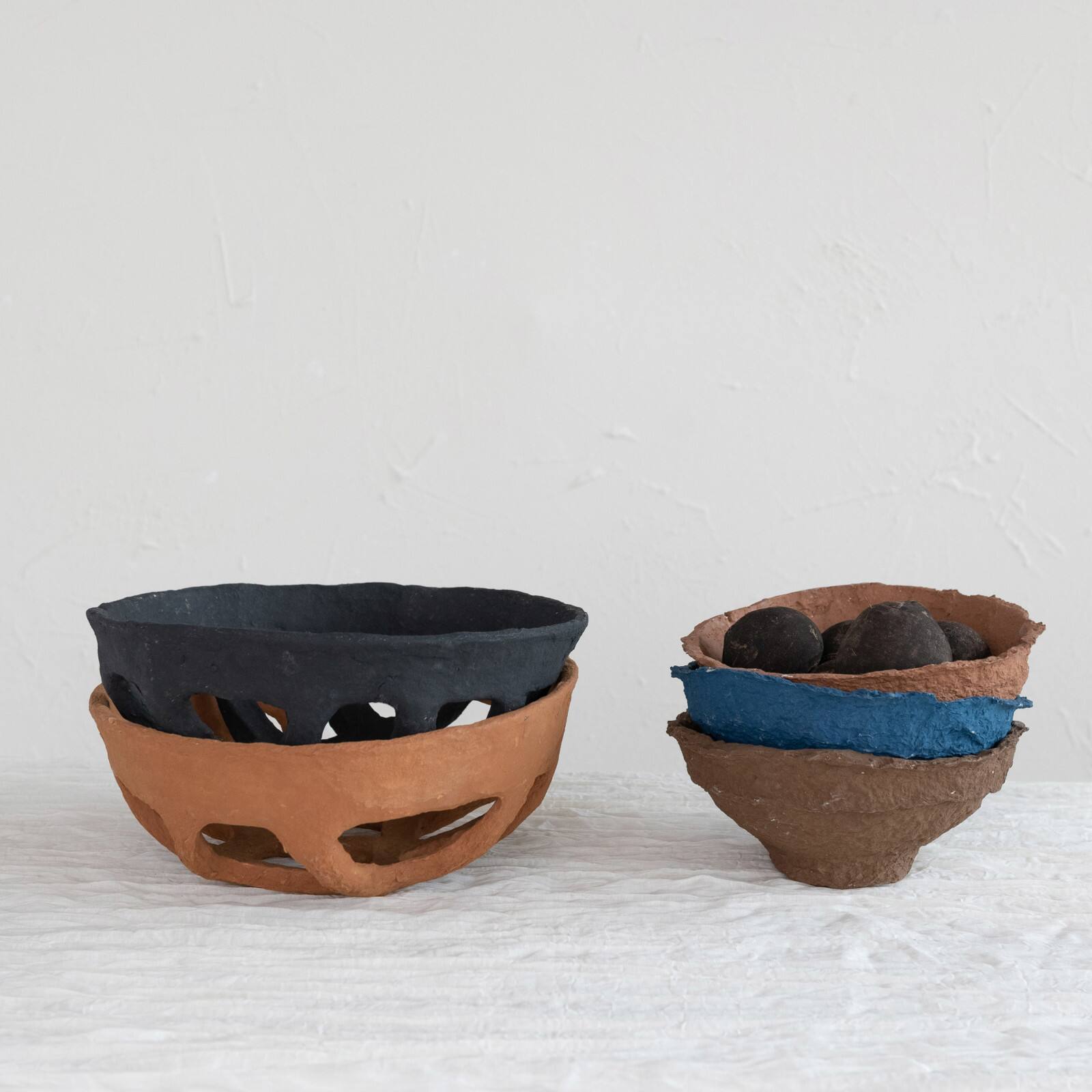 Hello Honey&#xAE; 13&#x22; Rust Handmade Paper Mache Basket